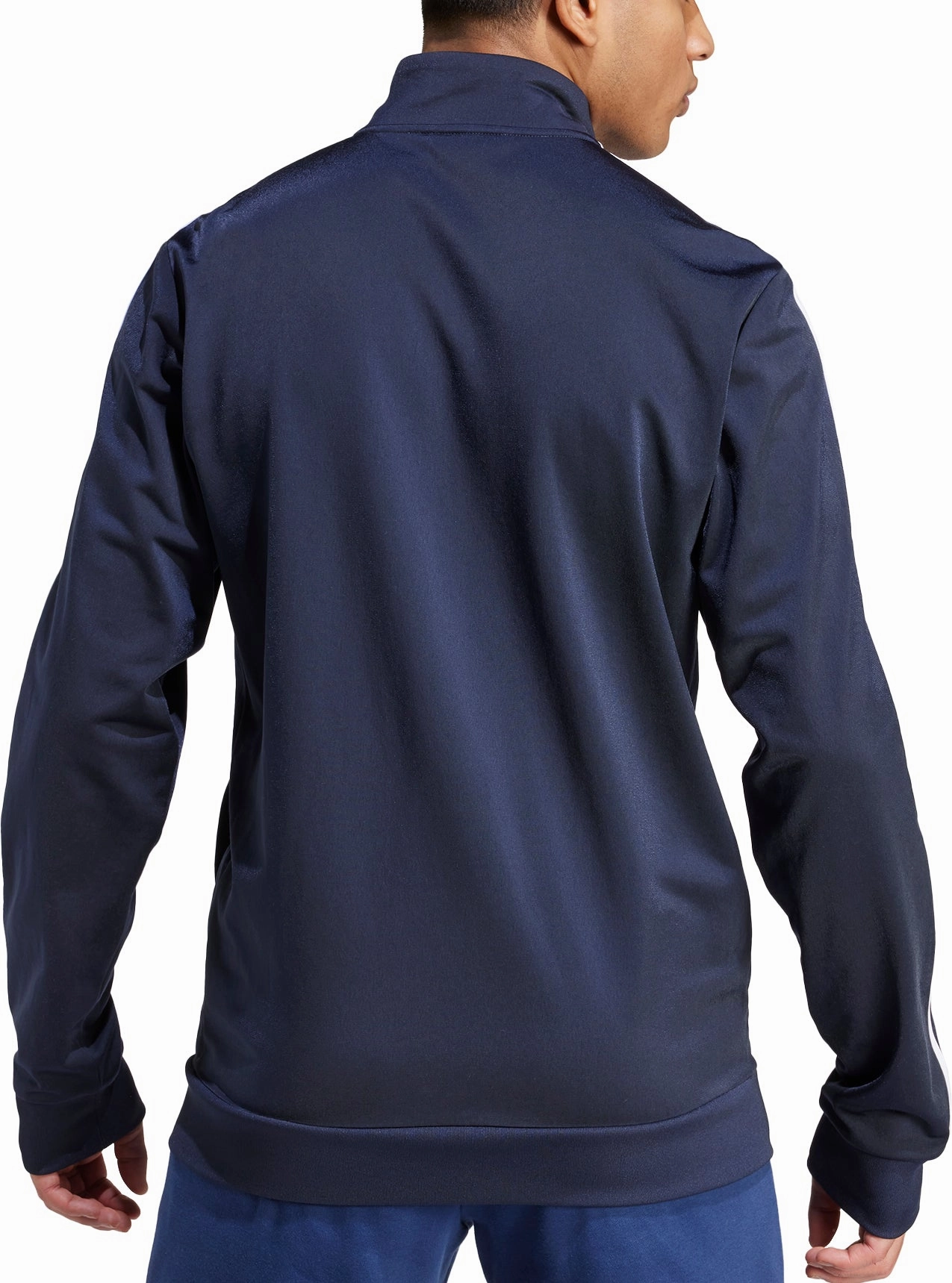 Clean Cut adidas Essentials Warm Up 3 Stripes Mens Track Jacket - Navy