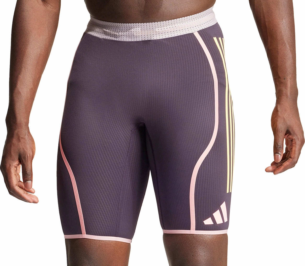adidas Adizero Promo Mens Short Running Tights - Purple Fitness Training Maternity Wear Ultra Basic