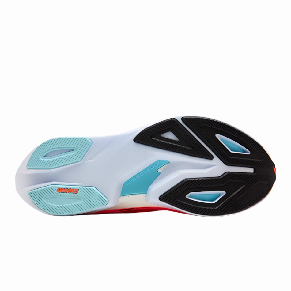 Brooks Men's Hyperion Max 3 Running Shoes in Fiery Coral/Black/Atomizer AW25 lightweight - construction - feature shoes Seamless Design