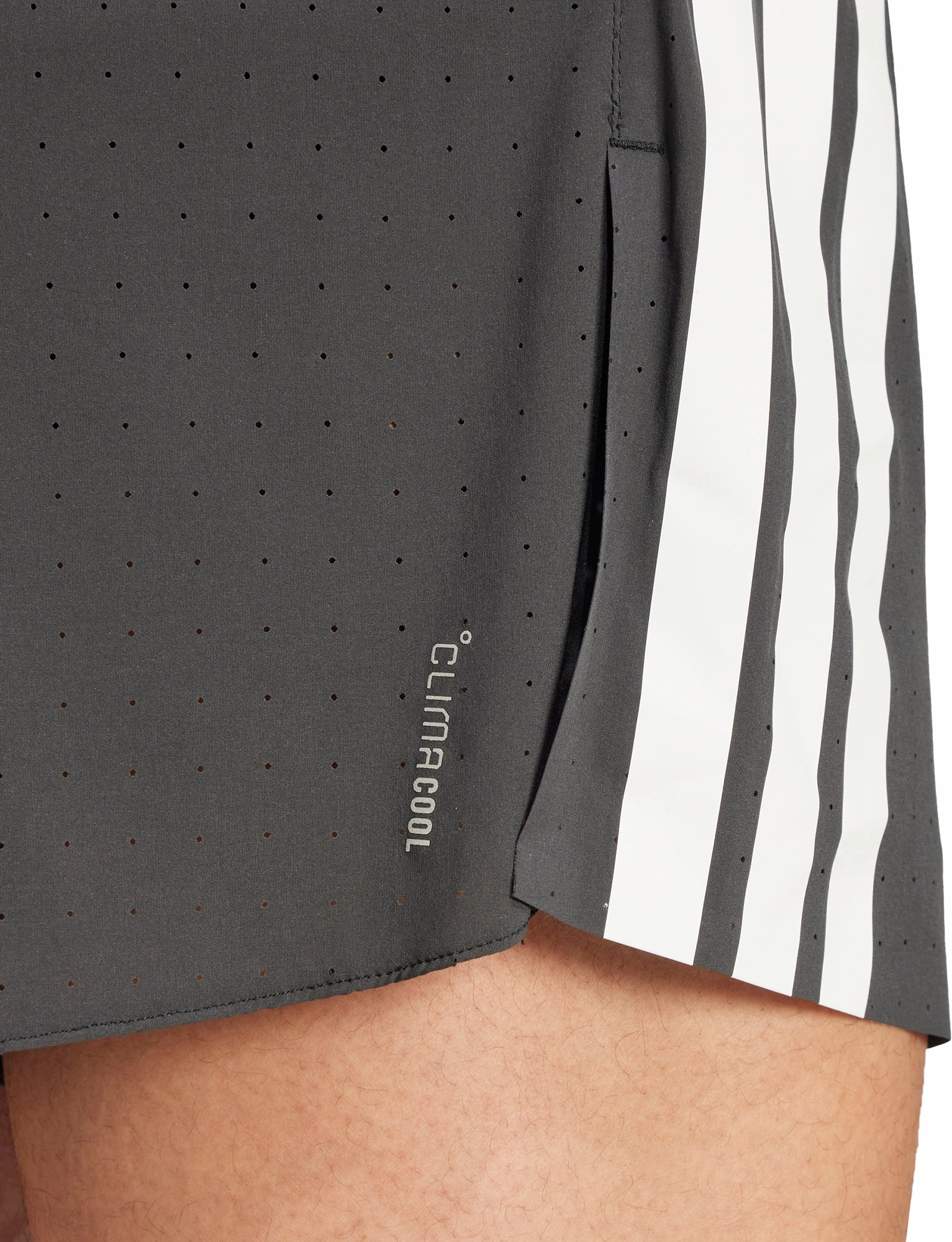 Polyester fabric Punk style adidas Adizero 3 Inch Split Mens Running Shorts - Black