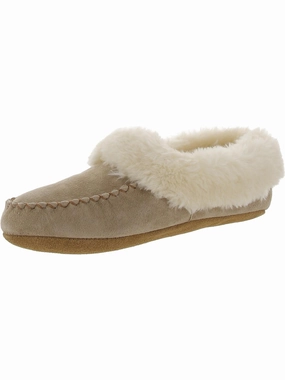 Comfort Slip-On Australian Bootie II Womens Suede Faux Fur Lined Moccasin Slippers