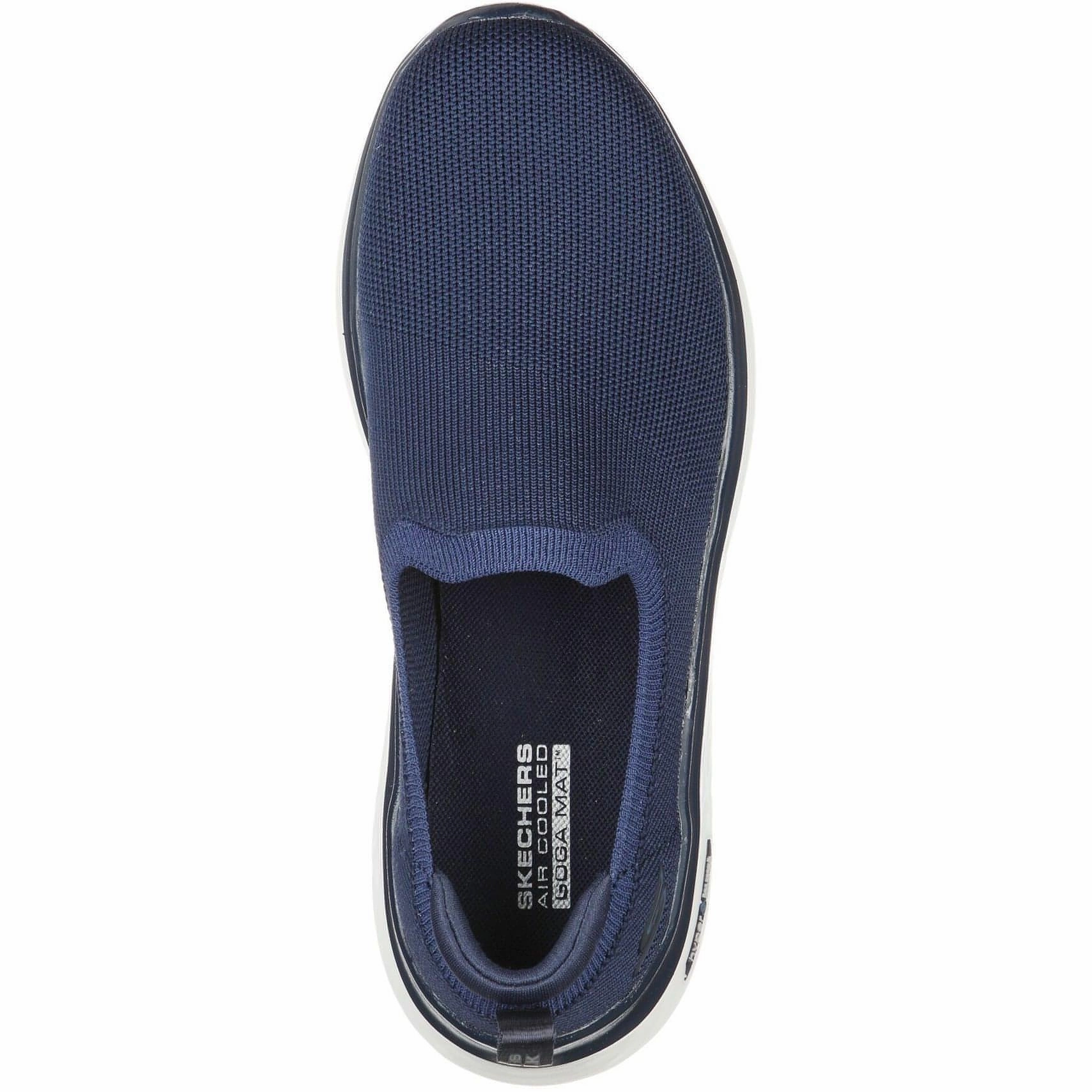 Skechers GoWalk Hyper Burst Slip On Womens Walking Shoes - Navy Grip Innovation Water Barrier