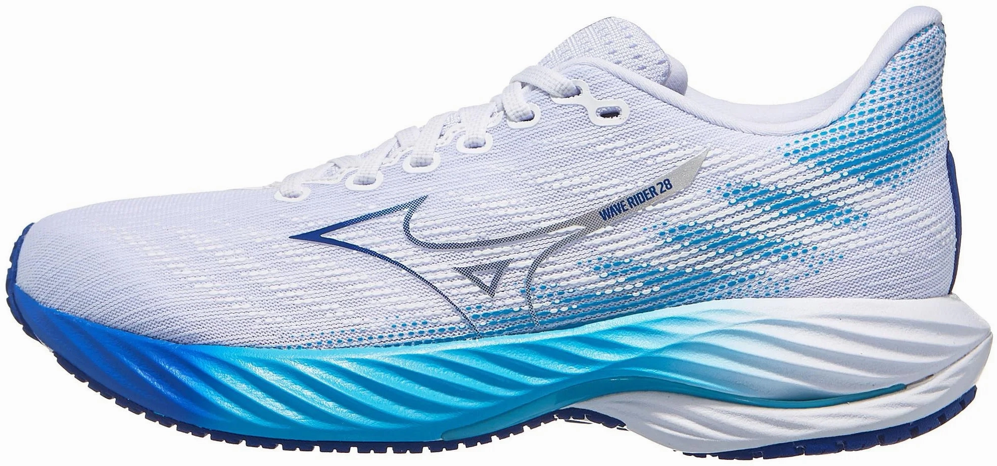 Mizuno Wave Rider 28 Womens Running Shoes - White Motion Control Feature