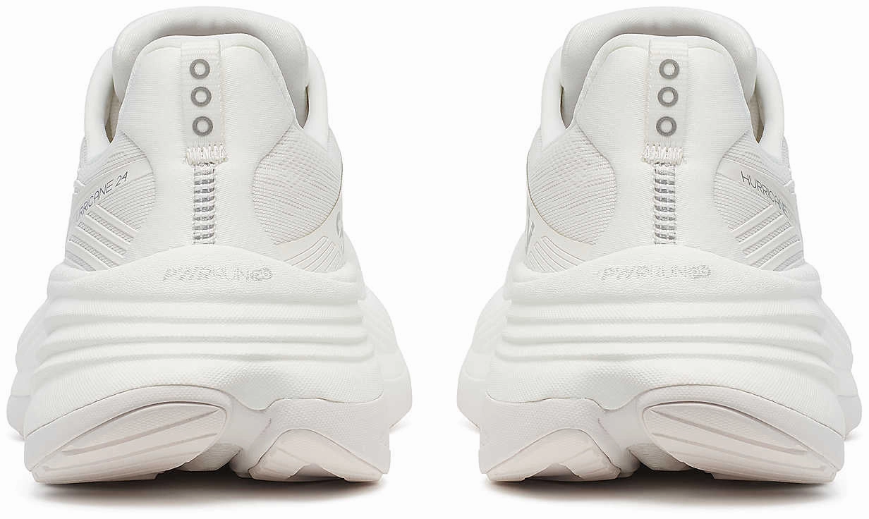 flexible synthetic shoes running in a desert area Saucony Hurricane 24 Mens Running Shoes - White