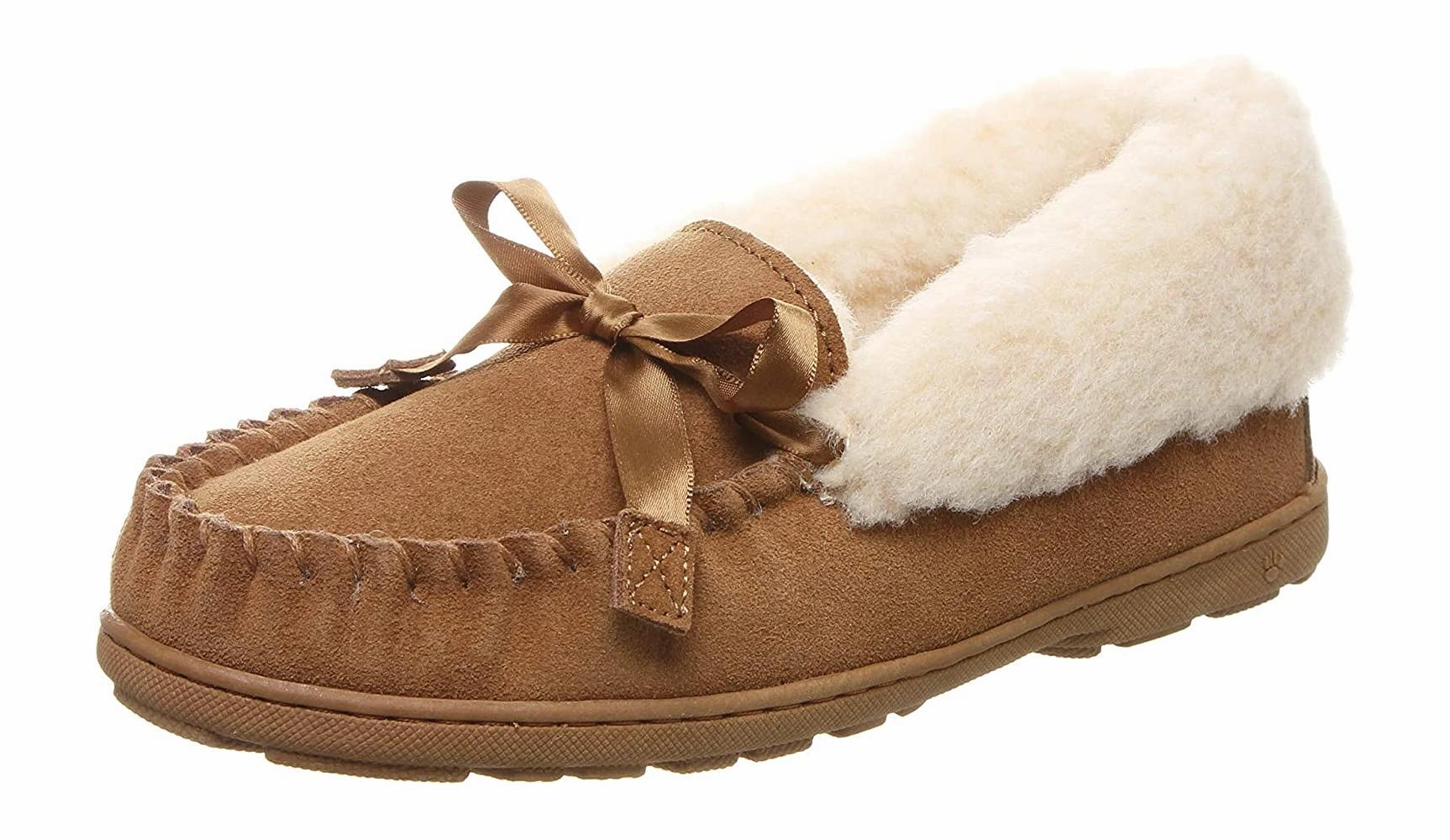 Strap All-day Comfort BEARPAW Womens Indio Sheepskin Fur Lined Slippers