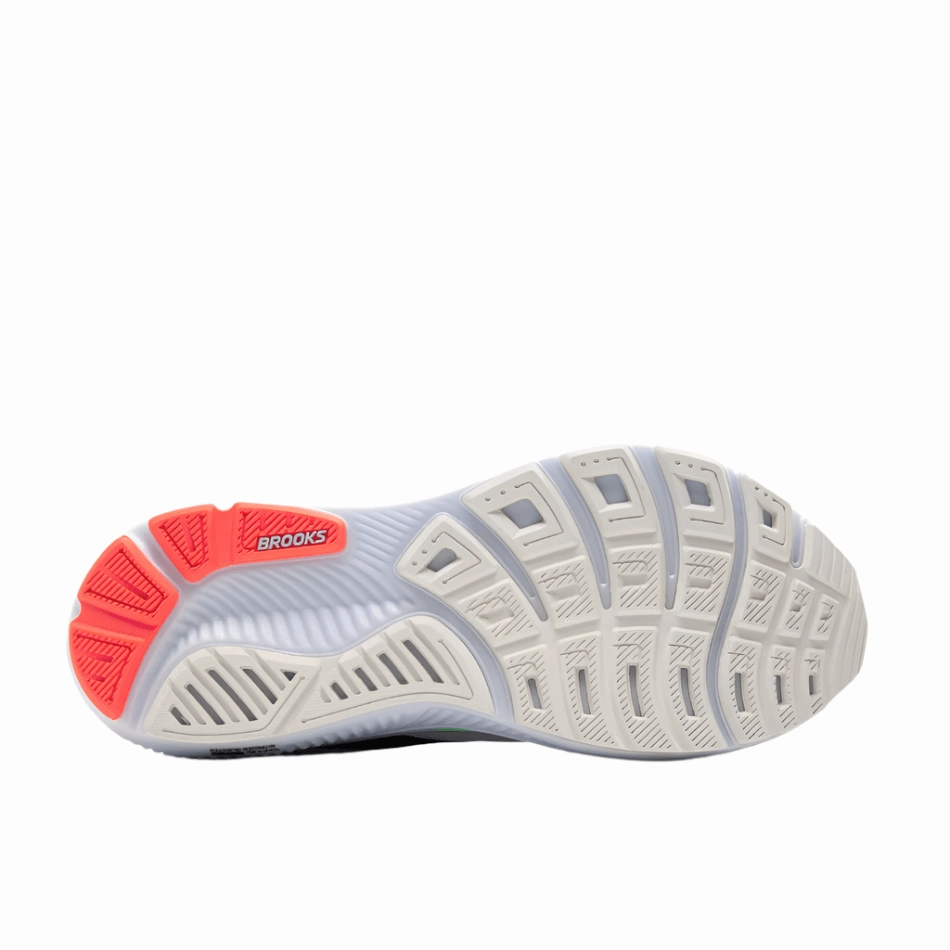 Brooks Men's Ghost 17 Running Shoes in White/Pink Clay/Gecko AW25 running in a fumarole area shoes