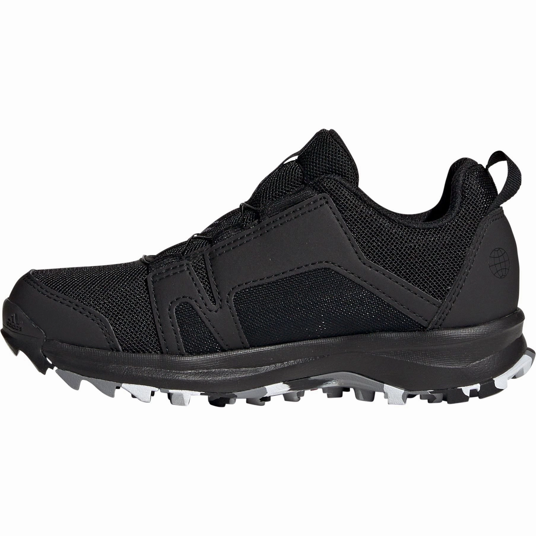 hook - and - loop closure shoes adidas Terrex Agravic BOA Junior Trail Running Shoes - Black