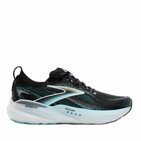 running in a national park shoes running with headphones Brooks Men's Glycerin GTS 22 Running Shoes in Black/Atomizer/Blazing Orange AW25