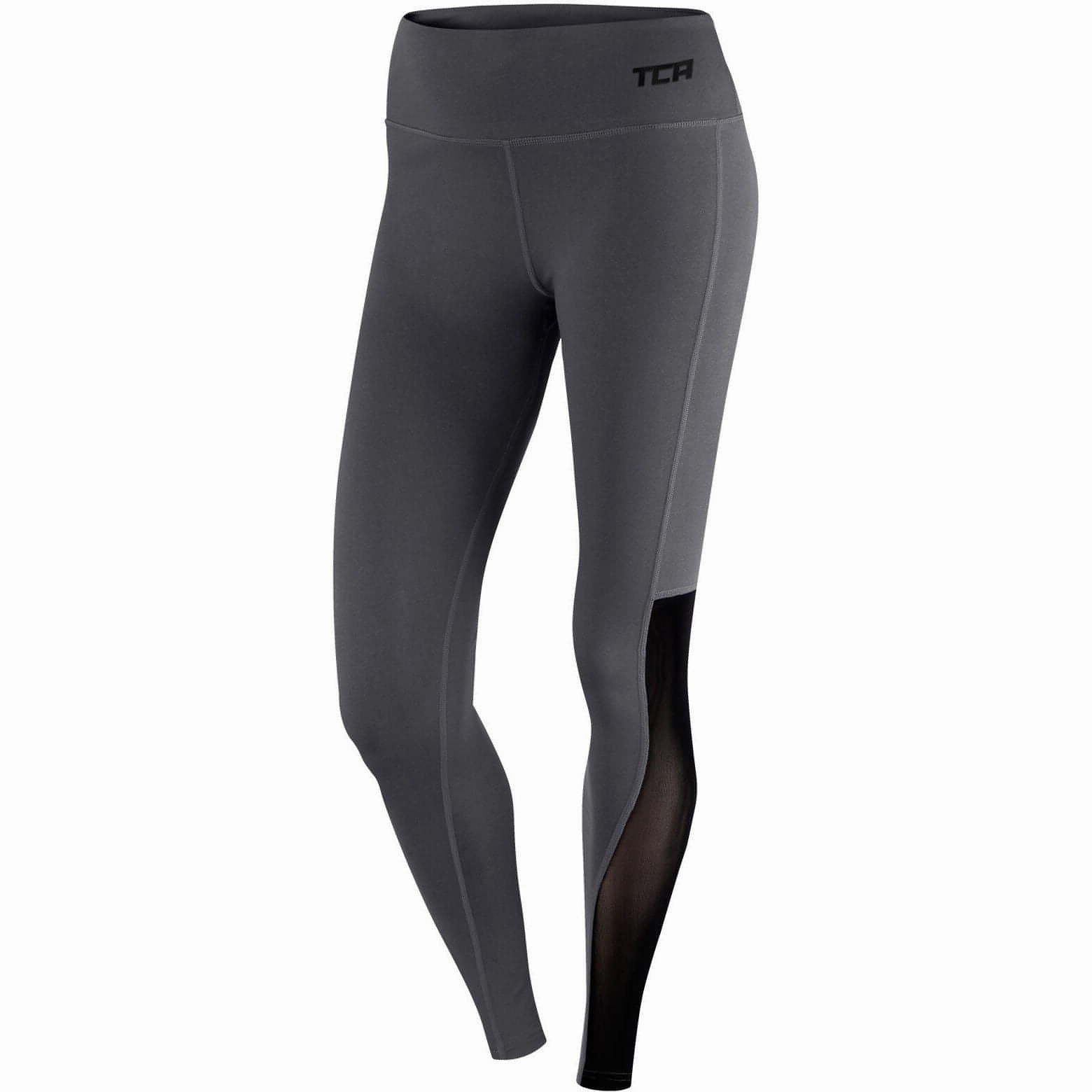 Chic And Relaxed TCA Pro Performance MeshLuxe Womens Long Running Tights - Grey