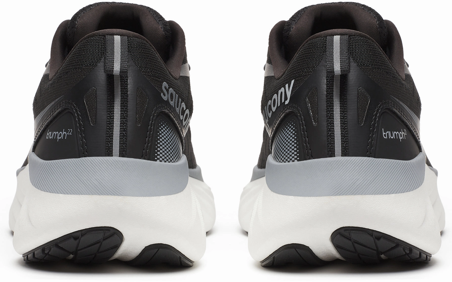 indoor - track running shoes Ultra Soft Collar Padding Saucony Triumph 22 Womens Running Shoes - Black