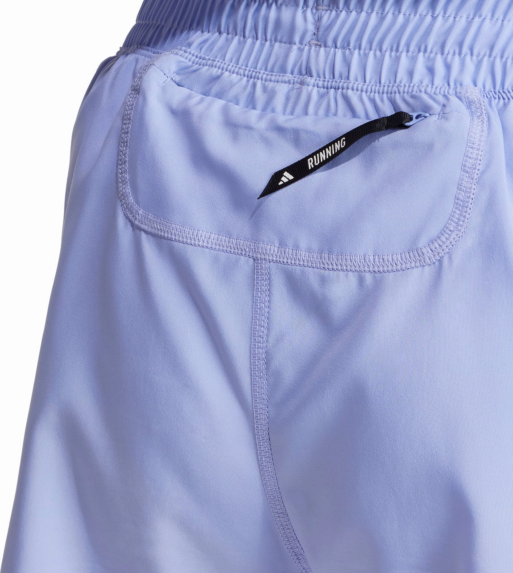 Free Size Adjuster adidas Own The Run 3 Inch Womens Running Shorts - Blue