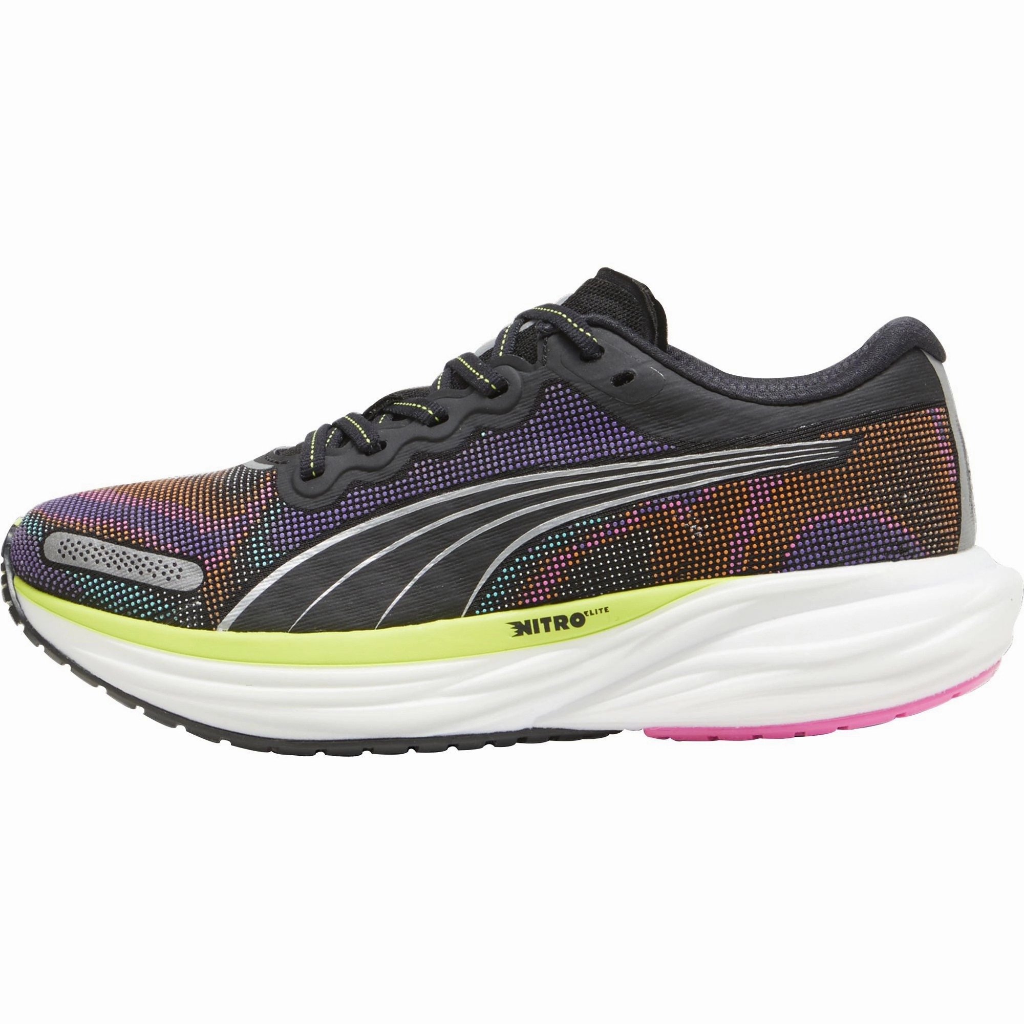 Puma Deviate Nitro 2 Womens Running Shoes - Black Clean Detail Stable Support