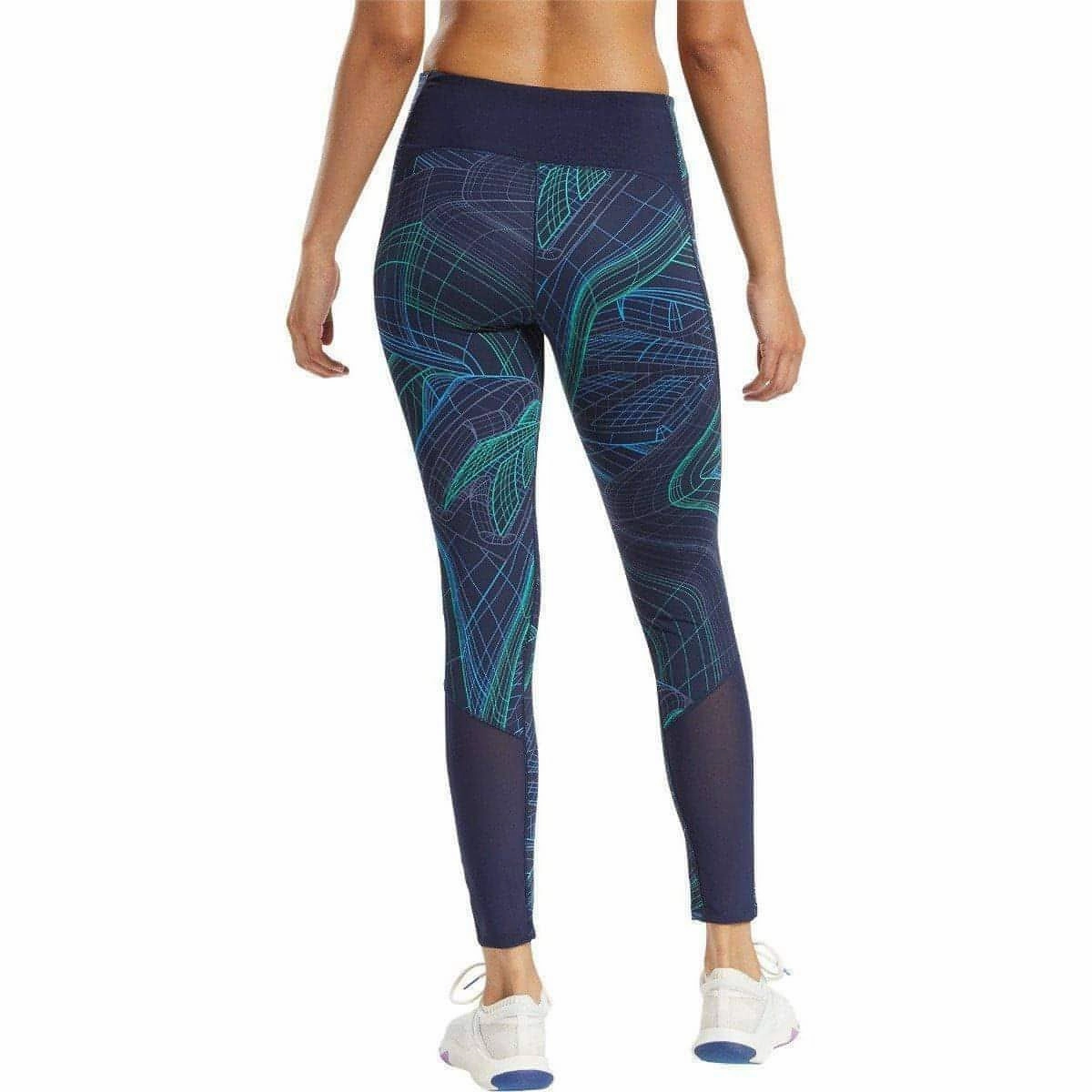 Low Maintenance Reebok Lux Perform Mid Rise Womens Long Training Tights - Navy