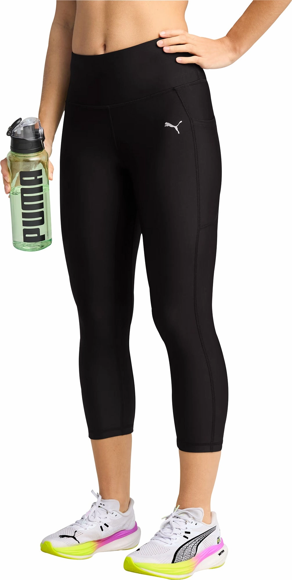 Puma Velocity Womens 3/4 Capri Running Tights - Black Full-Length Wear