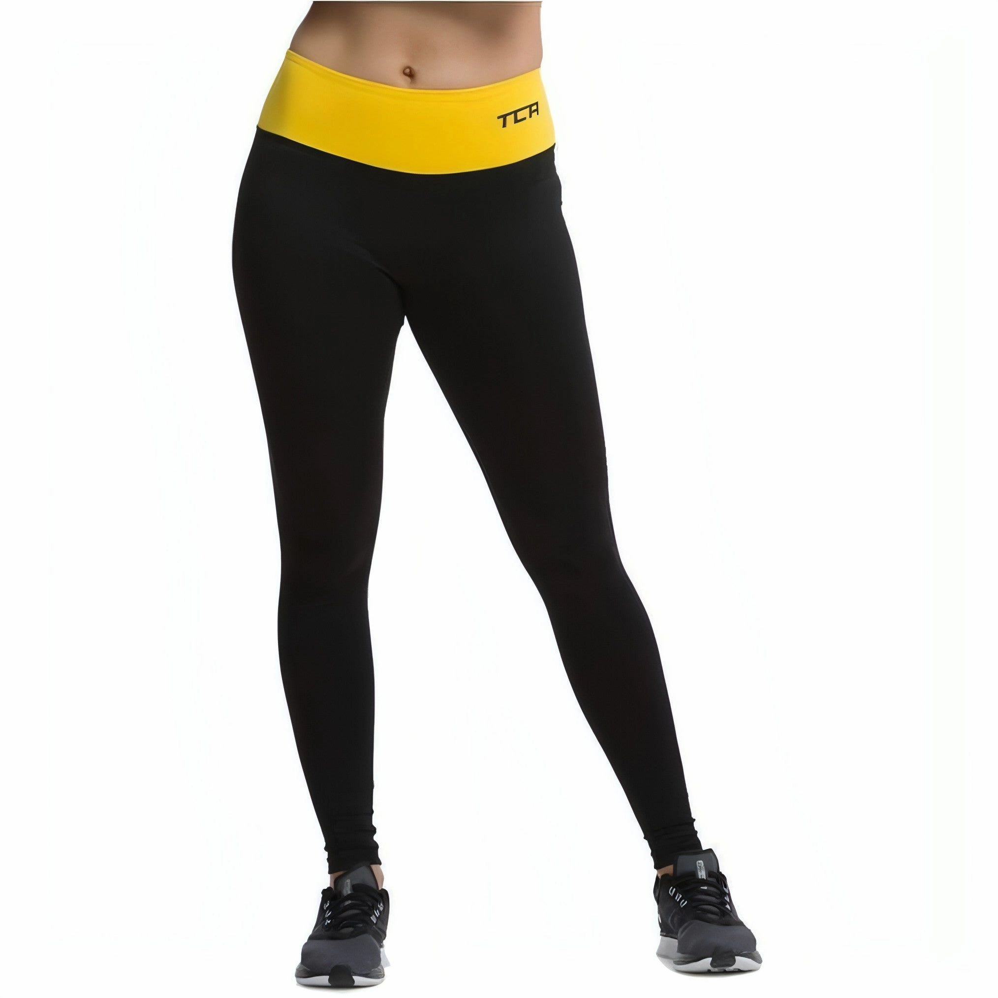 Stylish Layer TCA Pro Performance Supreme High Waist Womens Long Running Tights - Black