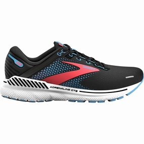 Well Cushioned Heat Dissipating Brooks Adrenaline GTS 22 Womens Running Shoes - Black