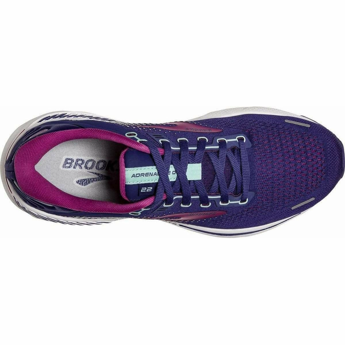 Brooks Adrenaline GTS 22 Womens Running Shoes - Purple Energy Return Compound Lightweight TPU Frame