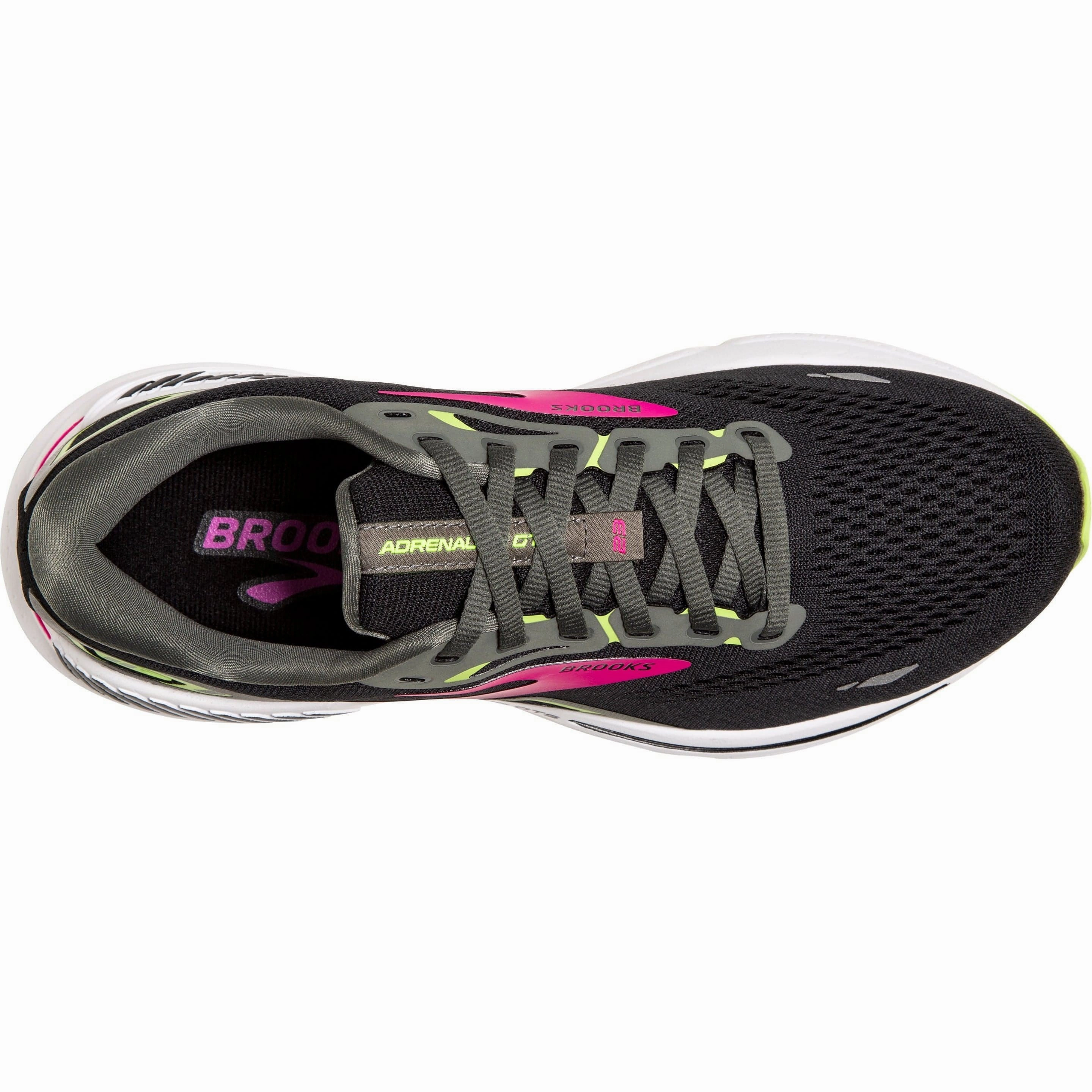 Lightweight Composite Plate Comfort Grip Brooks Adrenaline GTS 23 WIDE FIT Womens Running Shoes - Black