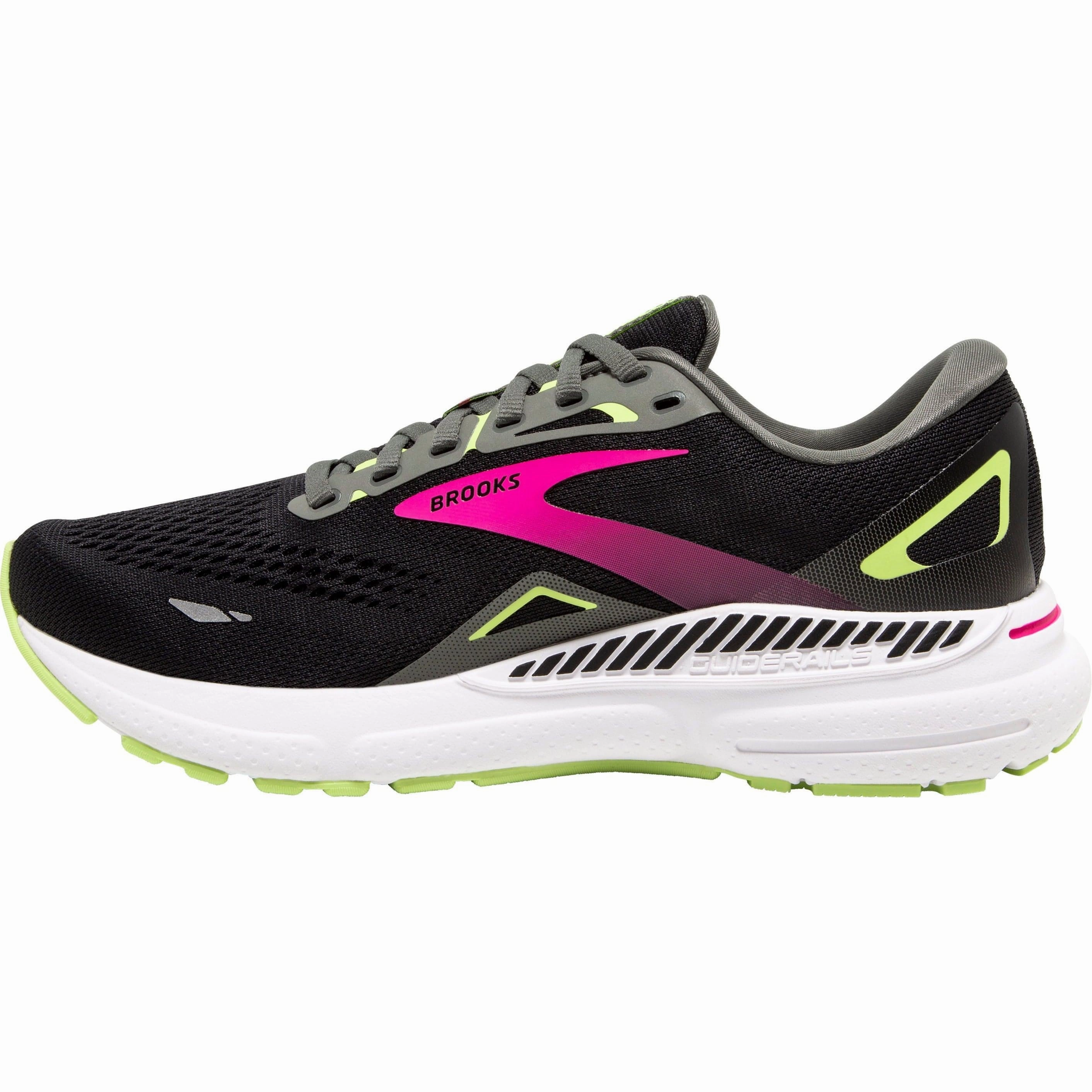 Brooks Adrenaline GTS 23 WIDE FIT Womens Running Shoes - Black Comfortable Shank solid - color