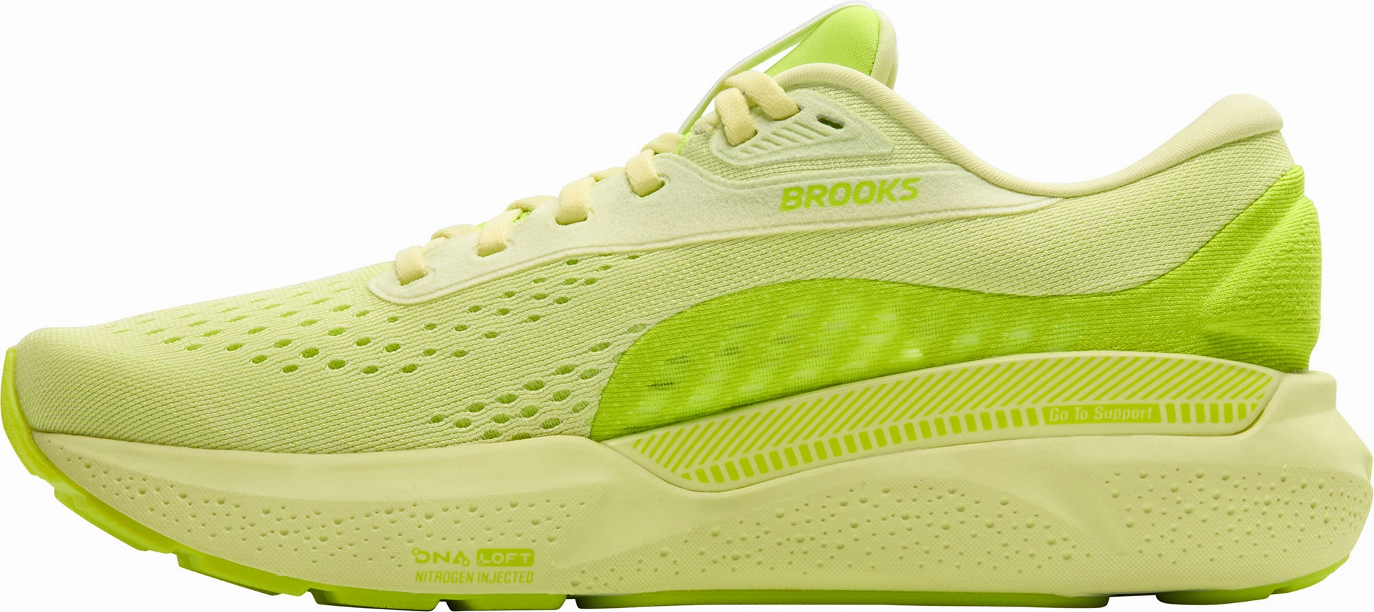 Bacterial Inhibition Brooks Adrenaline GTS 24 Mens Running Shoes - Yellow