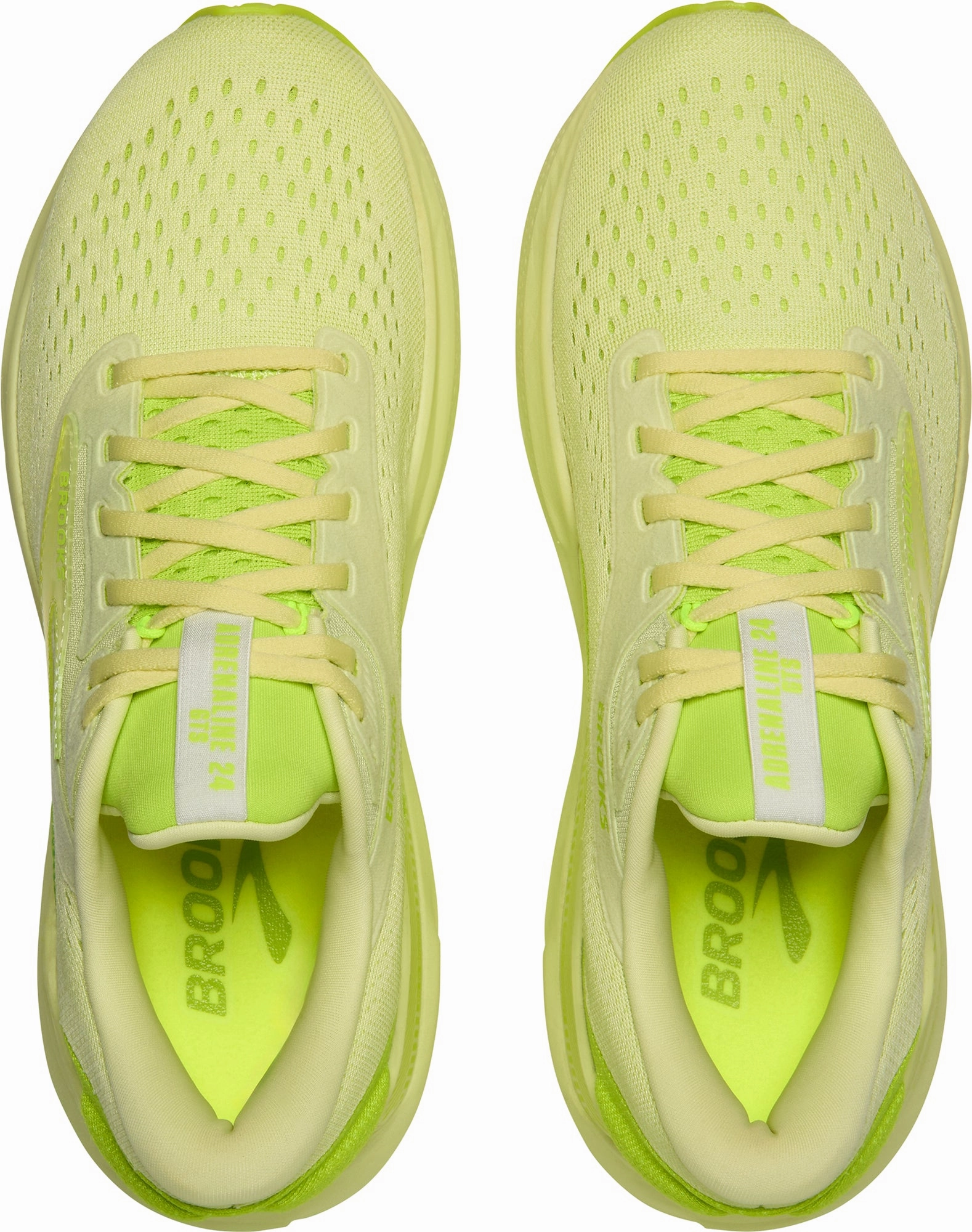 Breathable mesh Brooks Adrenaline GTS 24 Mens Running Shoes - Yellow