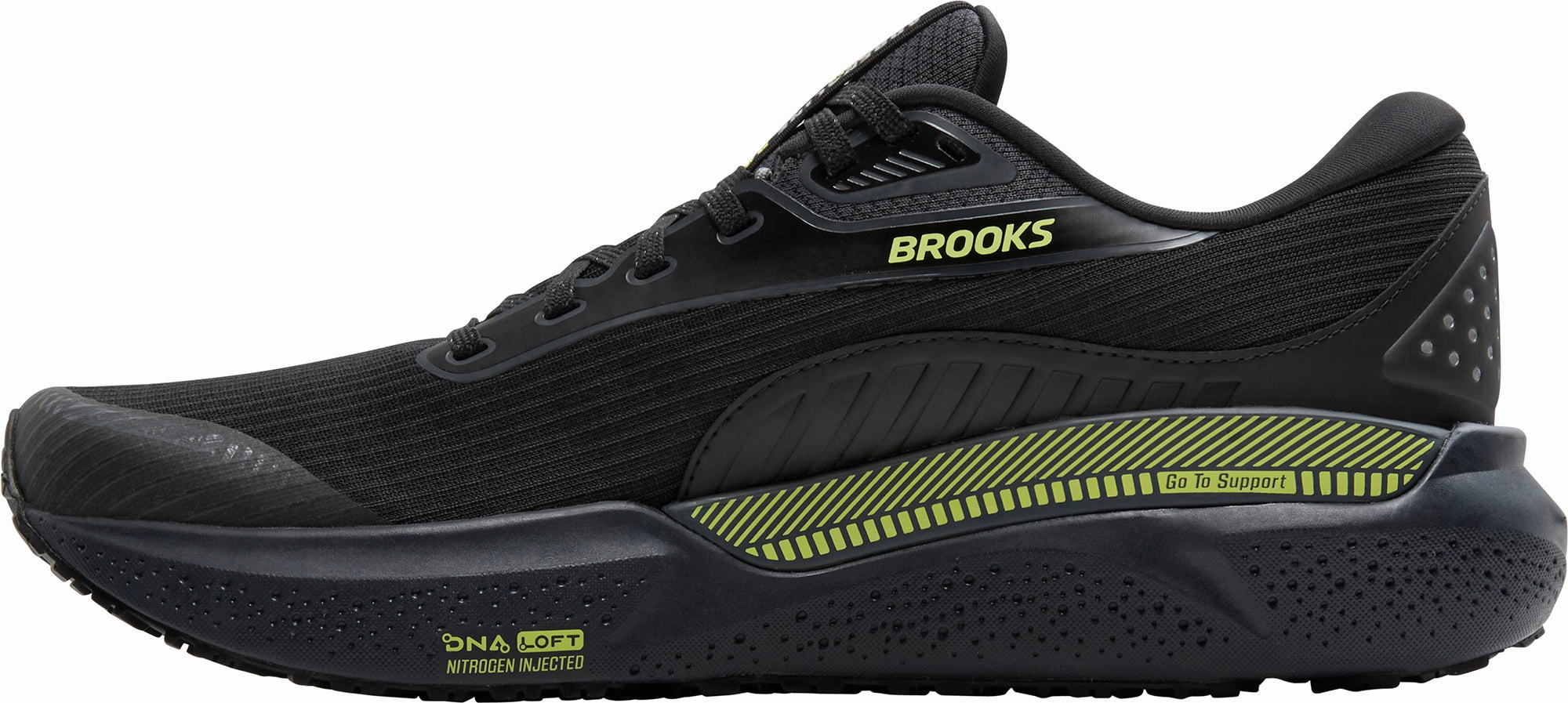 Stretch Comfort Brooks Adrenaline GTS 24 Weatherized Mens Running Shoes - Black