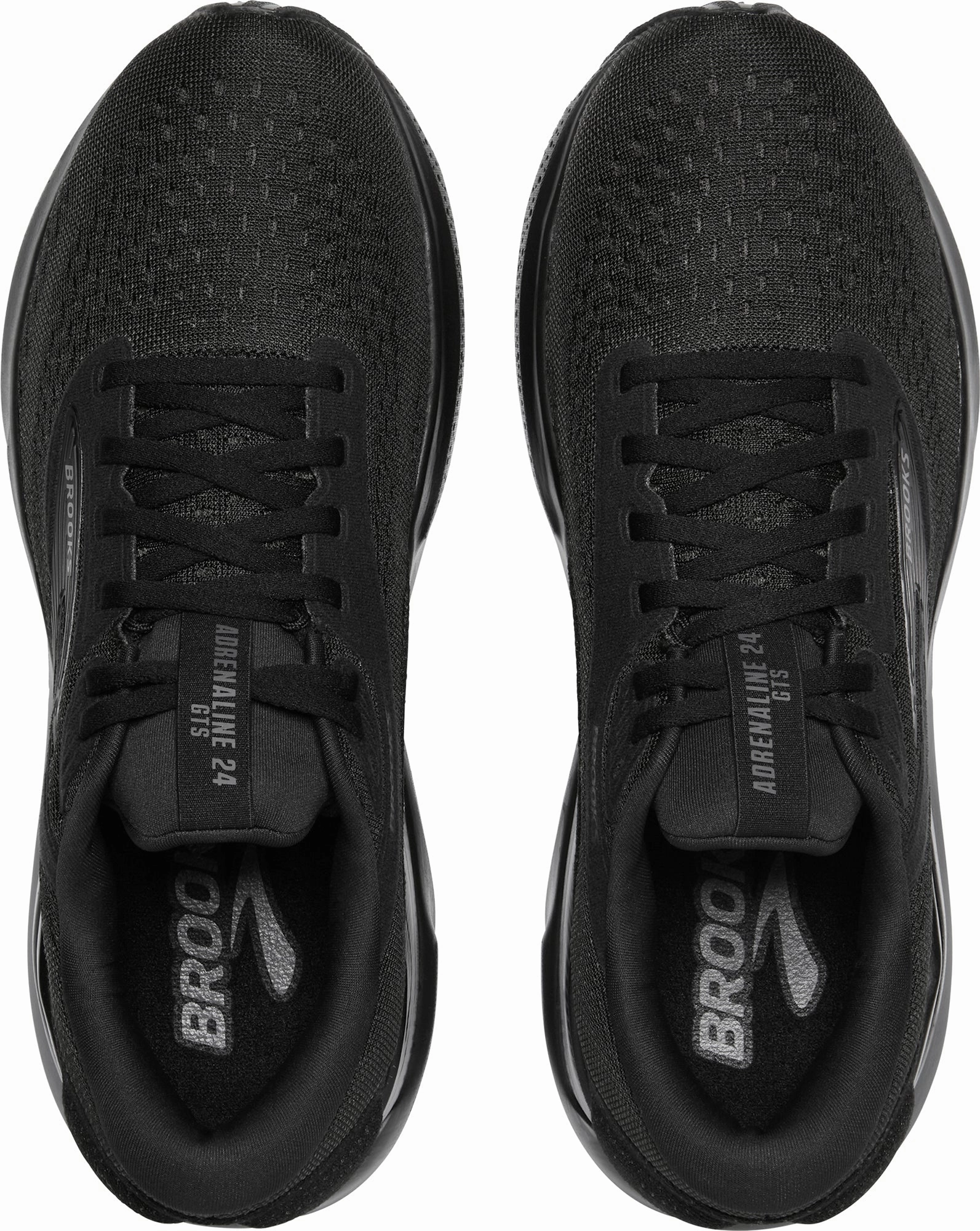 running in a sound area shoes Layered cushioning Brooks Adrenaline GTS 24 WIDE FIT Mens Running Shoes - Black