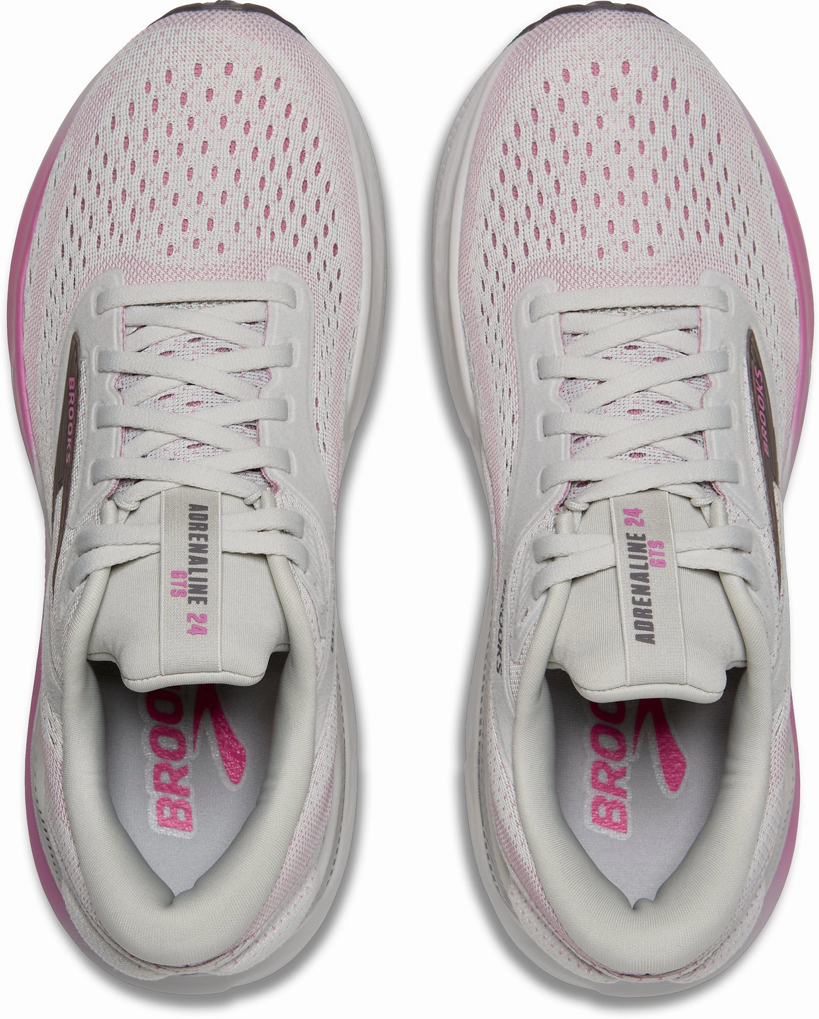 Biodegradable Components No Seam Interior Brooks Adrenaline GTS 24 Womens Running Shoes - Beige