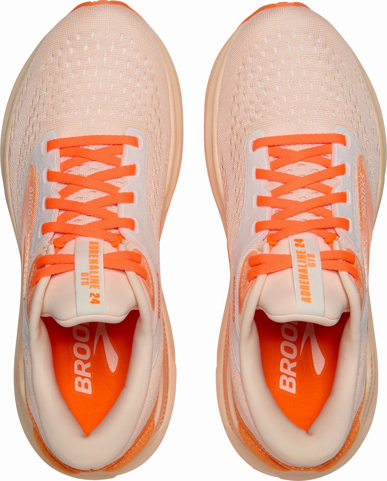 Brooks Adrenaline GTS 24 Womens Running Shoes - Orange Compact Comfort Abrasion Resistant TPU