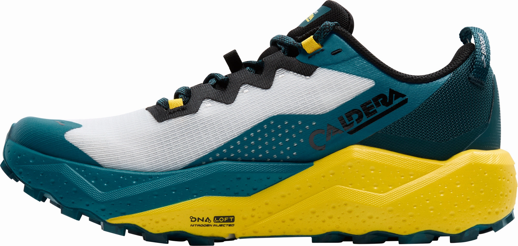 Brooks Caldera 8 Mens Trail Running Shoes - White Foot Cradling Structure Woven Cage