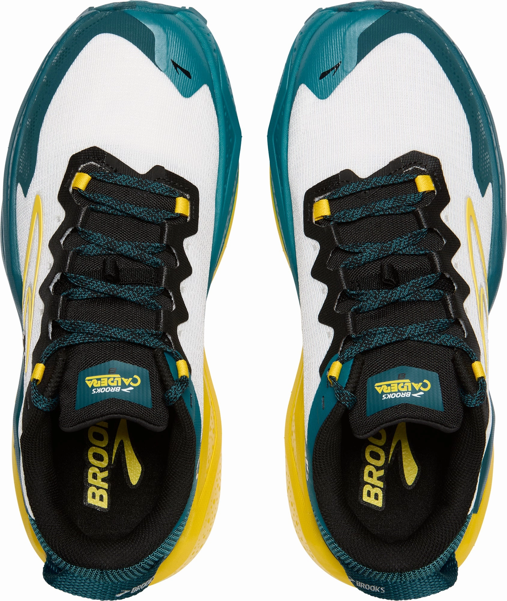 Compression Molded Helix Brooks Caldera 8 Mens Trail Running Shoes - White