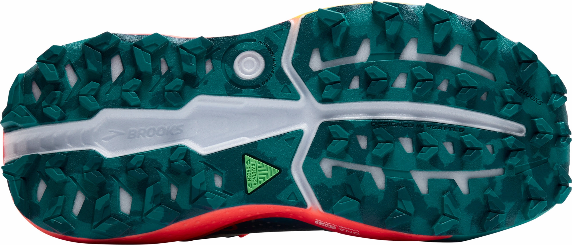 Brooks Caldera 8 Womens Trail Running Shoes - White Sturdy Build Interval training support