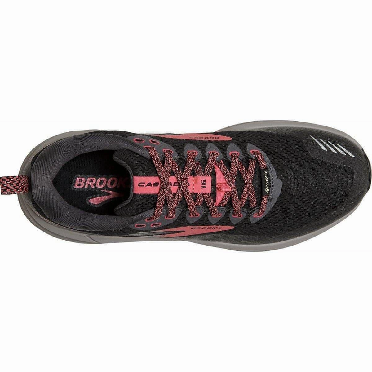 Brooks Cascadia 16 GORE-TEX Womens Trail Running Shoes - Black Stabilizing Heel Clip High - end