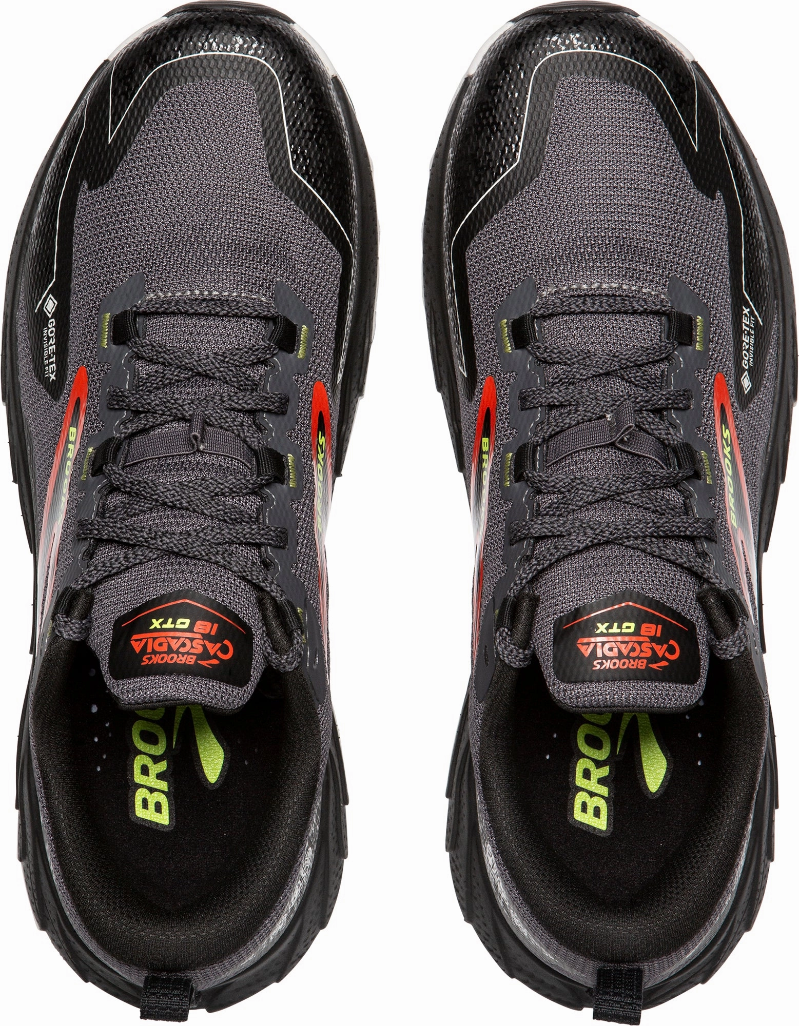 high - top outdoor - wear shoes Brooks Cascadia 18 GORE-TEX Mens Trail Running Shoes - Grey