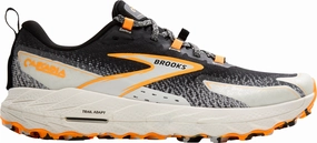 Brooks Cascadia 18 Mens Trail Running Shoes - Black steel - reinforced shoes