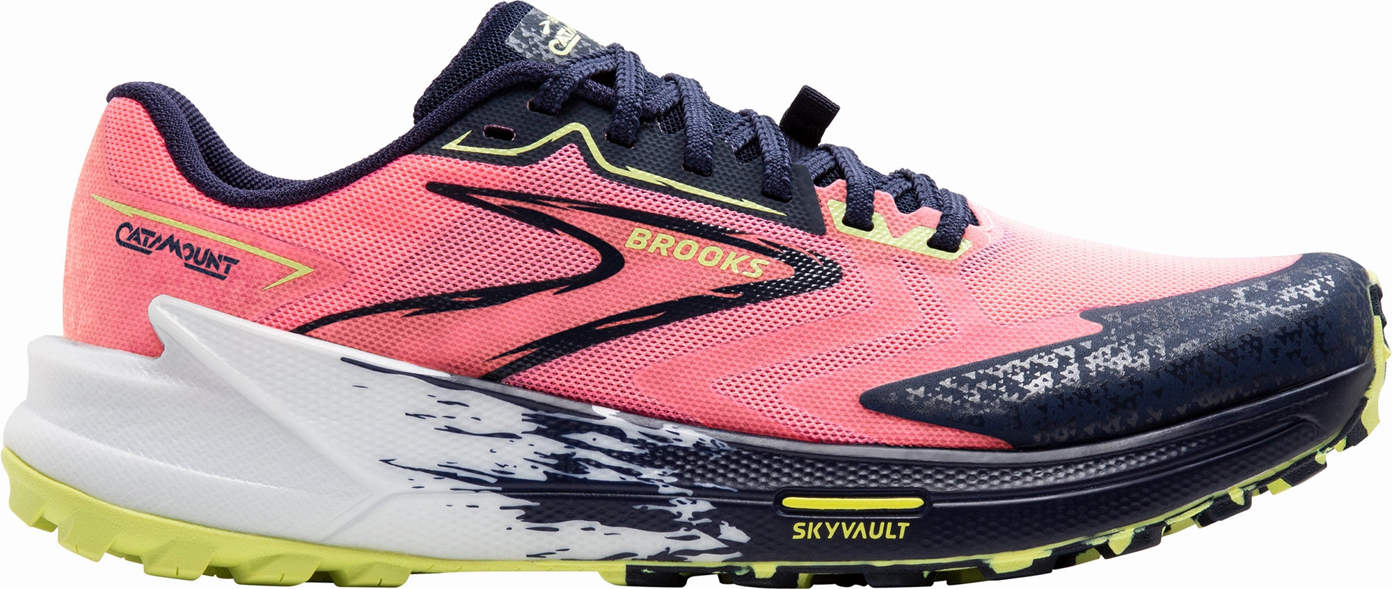 non - slip shoe characteristic Brooks Catamount 3 Womens Trail Running Shoes - Pink