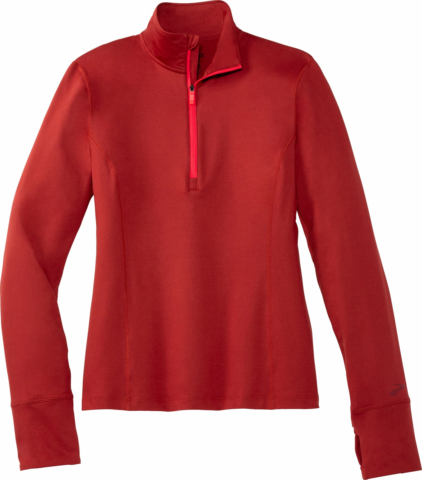 Spring - wear simple design Brooks Dash Half Zip Long Sleeve Womens Running Top - Red