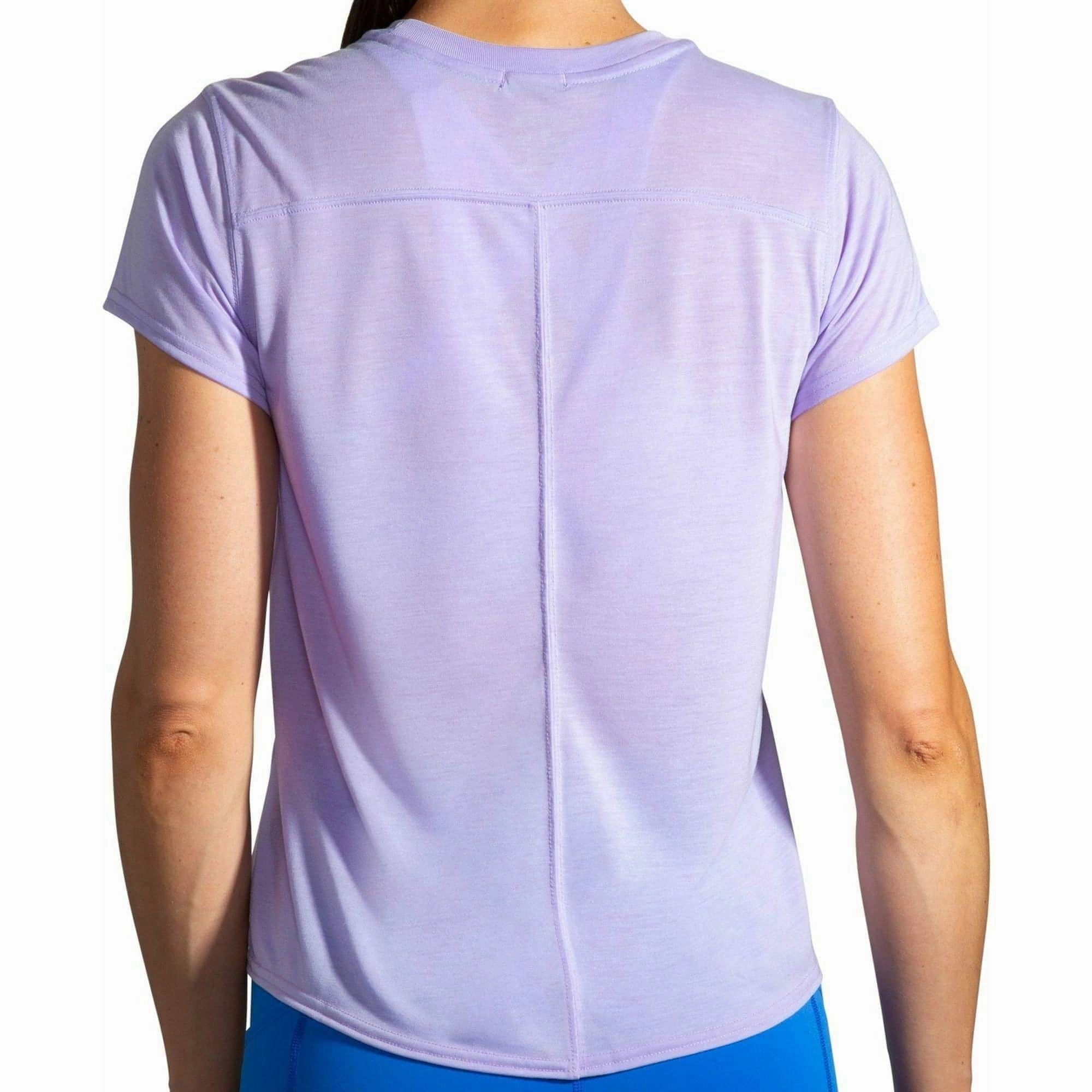 Brooks Distance Graphic Short Sleeve Womens Running Top - Purple Breathable Design