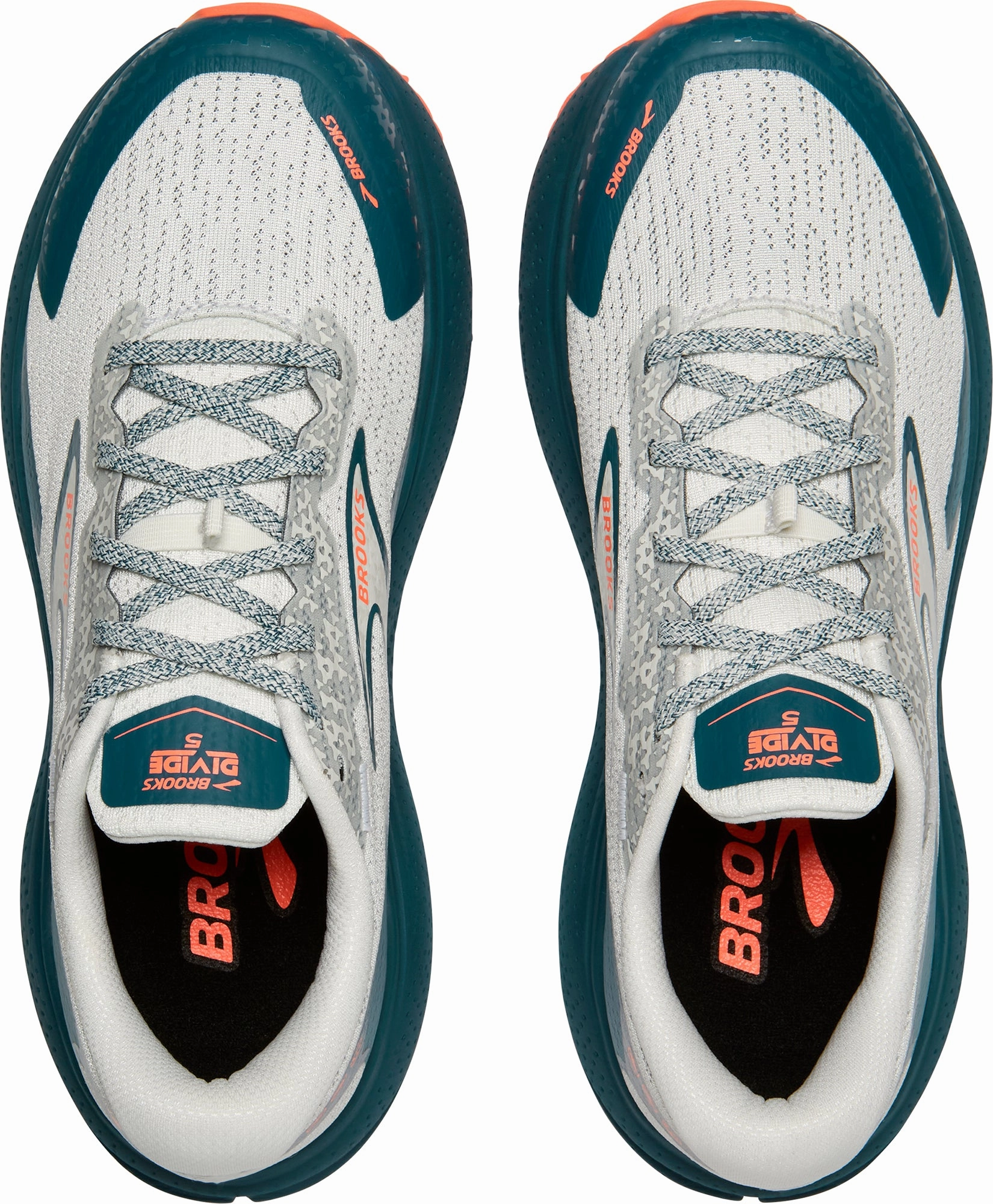 Brooks Divide 5 Womens Trail Running Shoes - Blue running in a culvert area shoes Shock-absorbing feature