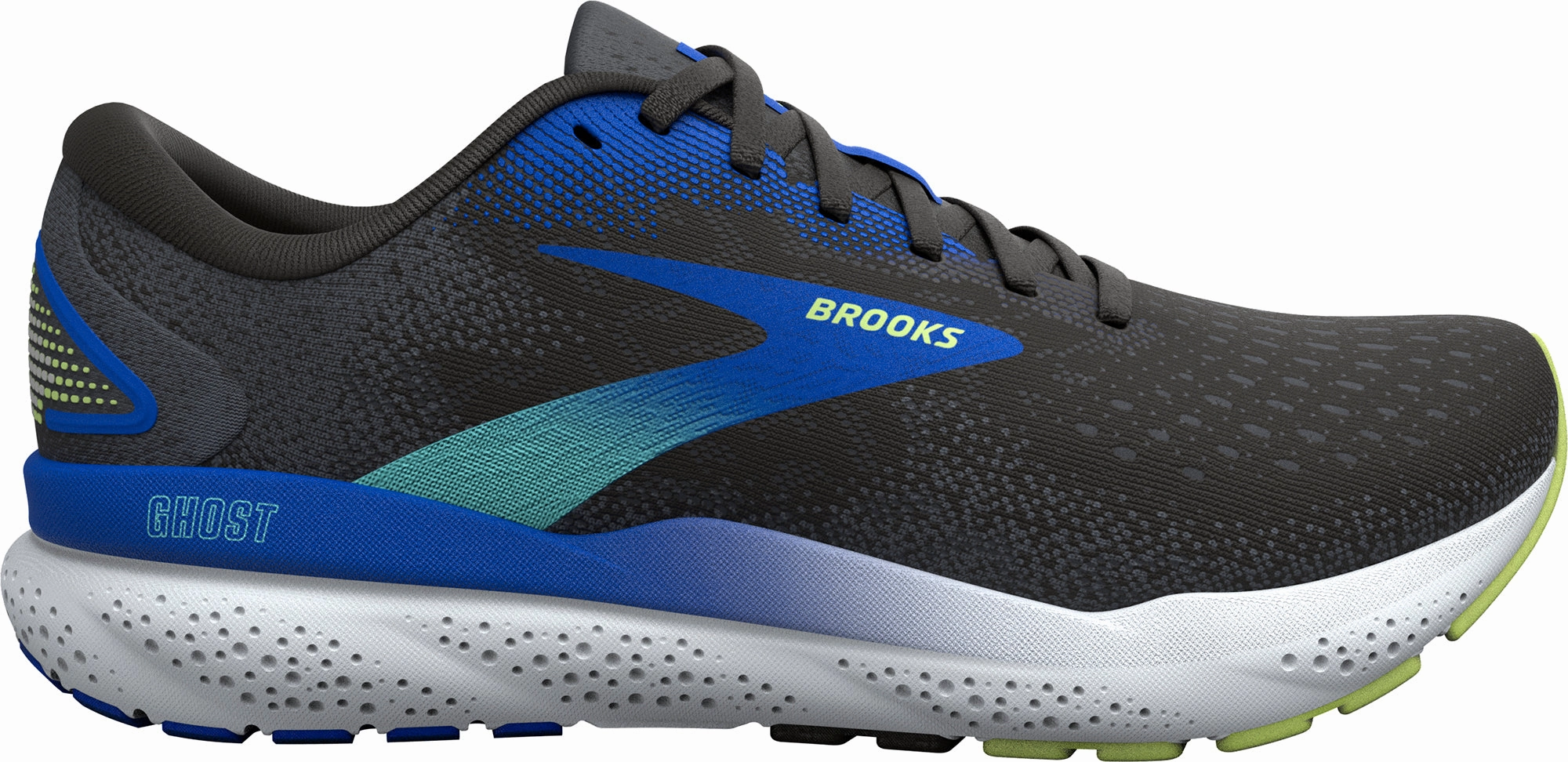 Cushion Feel Impact Reduction Brooks Ghost 16 Mens Running Shoes - Black