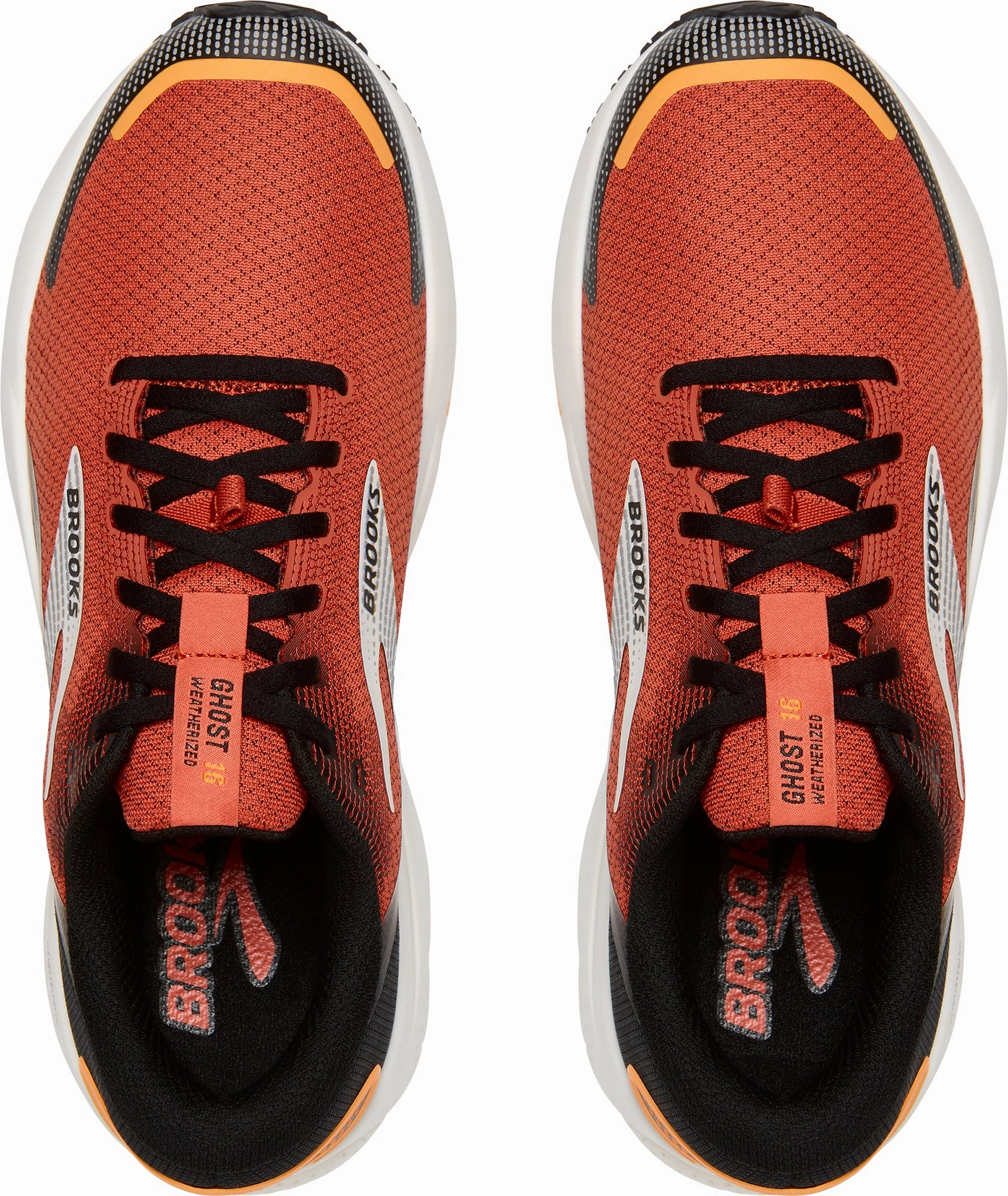 Balance Motion Oversized Tongue Brooks Ghost 16 Weatherized Mens Running Shoes - Orange