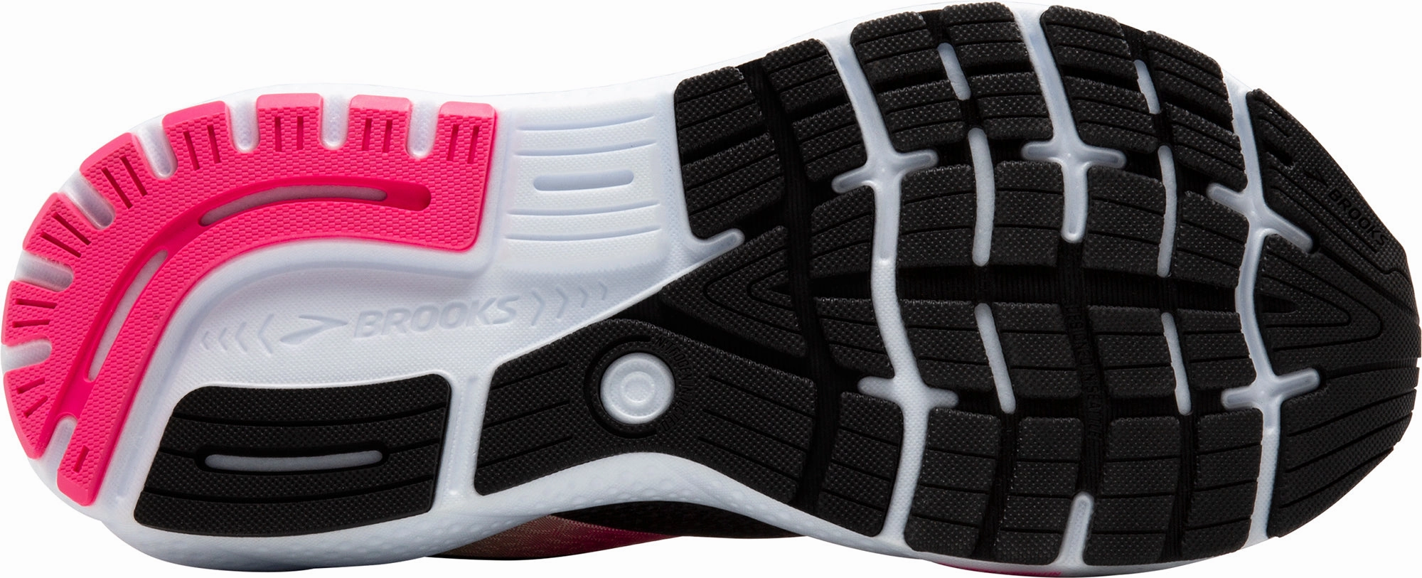 Brooks Ghost 16 WIDE FIT Womens Running Shoes - Black soft shoes Stretch Knit