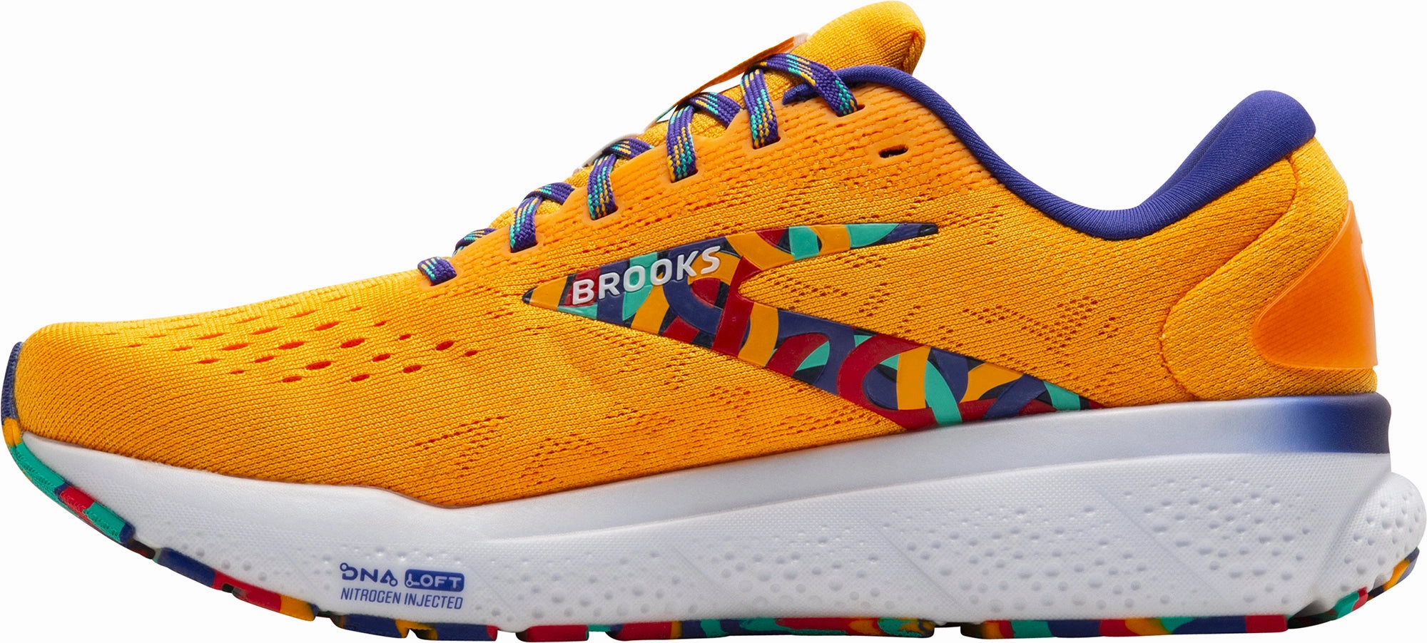 Padded Ankle Durable Outsole Design Brooks Ghost 16 Womens Running Shoes - Orange