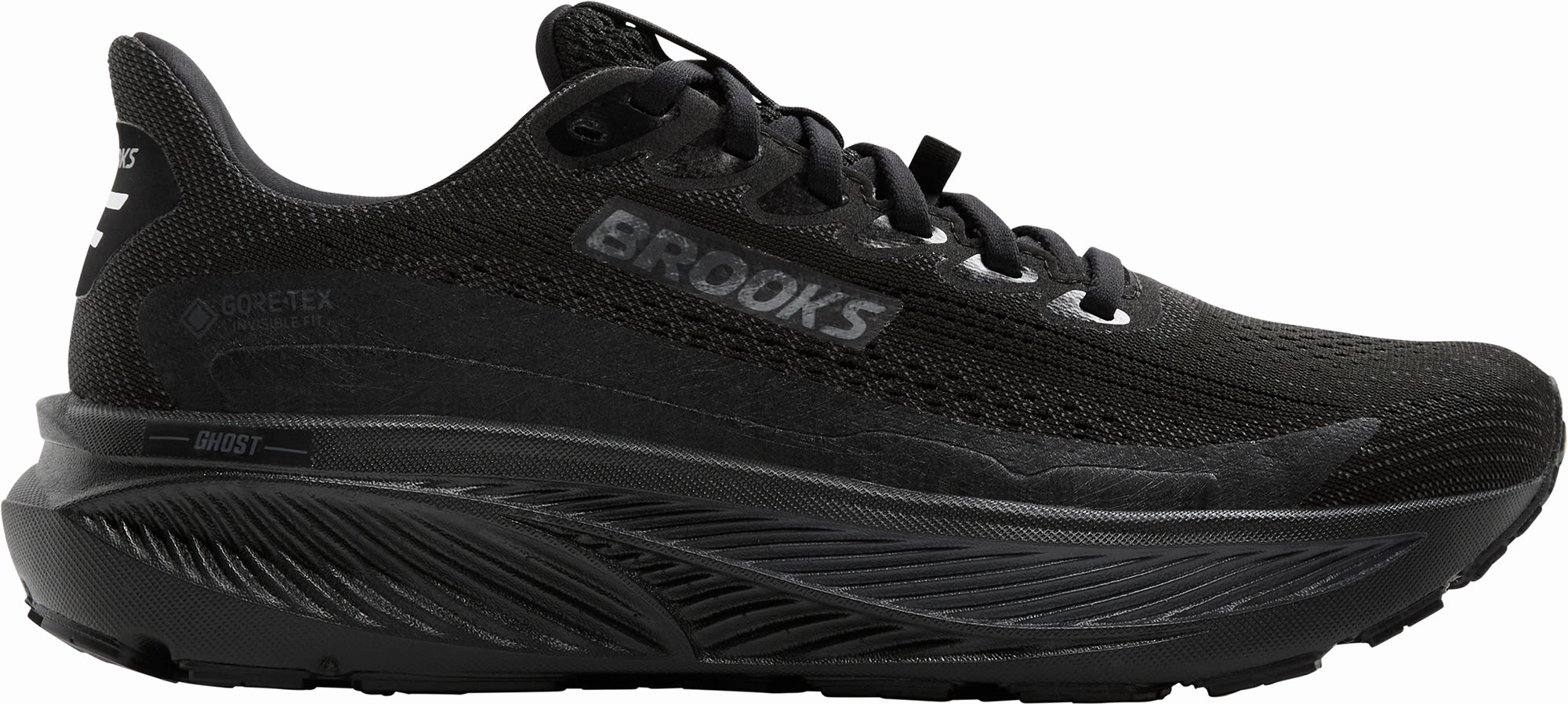 luxury - brand shoes Endurance - improving Brooks Ghost 17 GORE-TEX Mens Running Shoes - Black