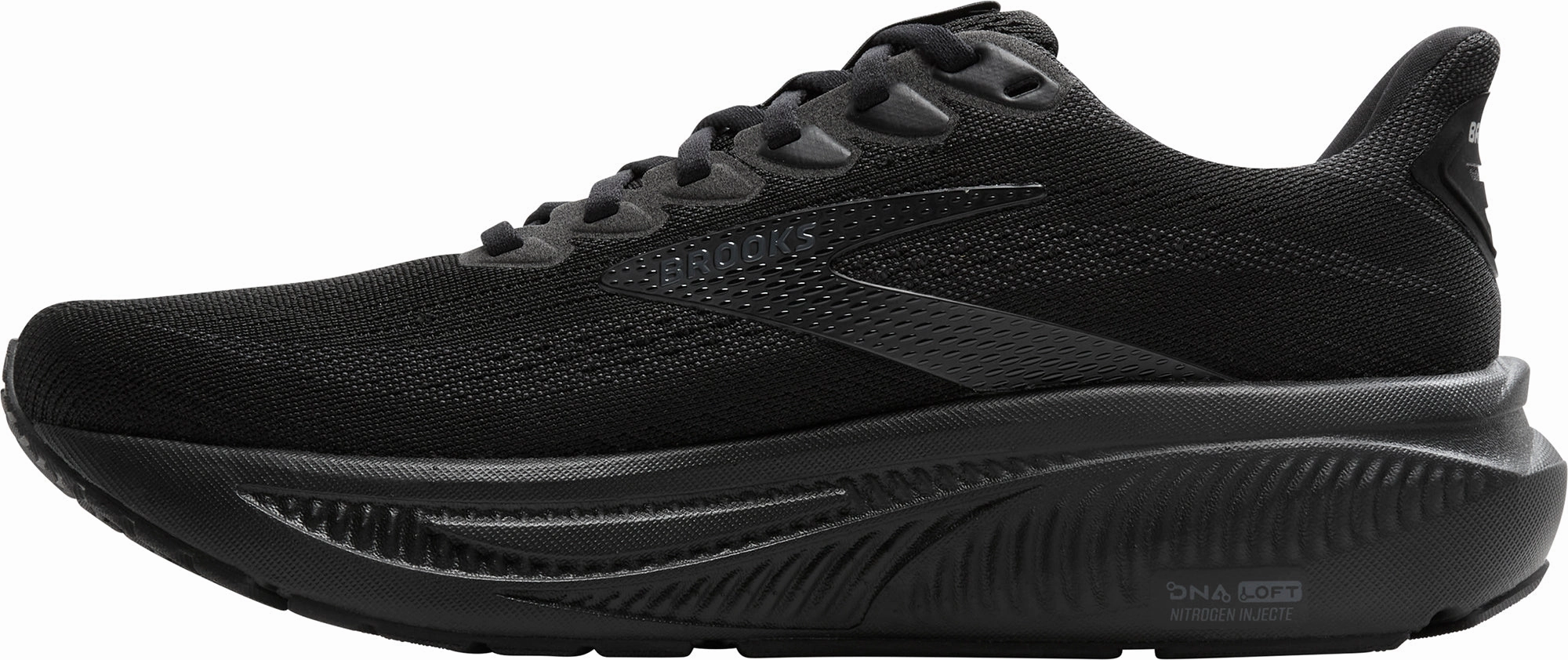 elastic lacing shoes Anti Odor Treatment Brooks Ghost 17 WIDE FIT (2E) Mens Running Shoes - Black