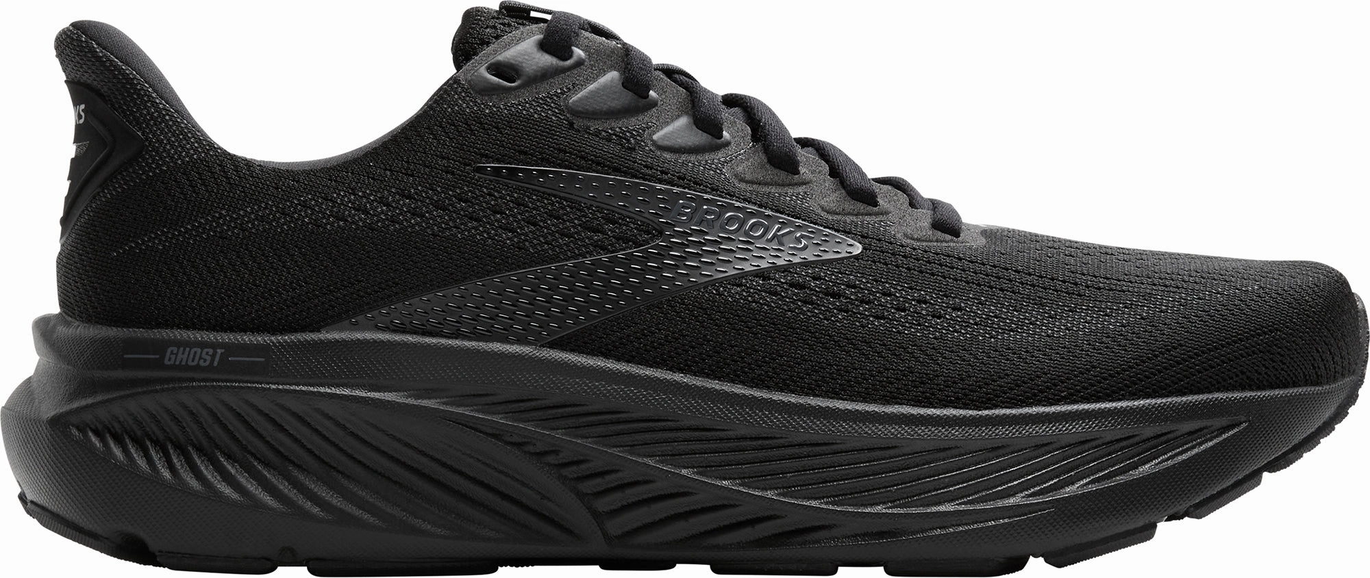 Powergrid Brooks Ghost 17 WIDE FIT (2E) Mens Running Shoes - Black