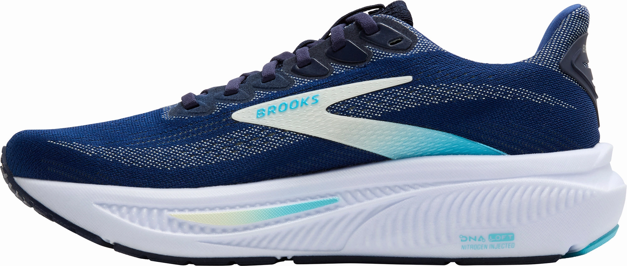 Breathable Layer Brooks Ghost 17 WIDE FIT Womens Running Shoes - Blue
