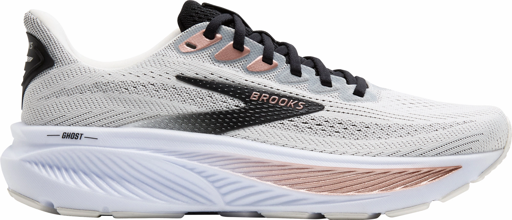 Brooks Ghost 17 Womens Running Shoes - White Simple Edge