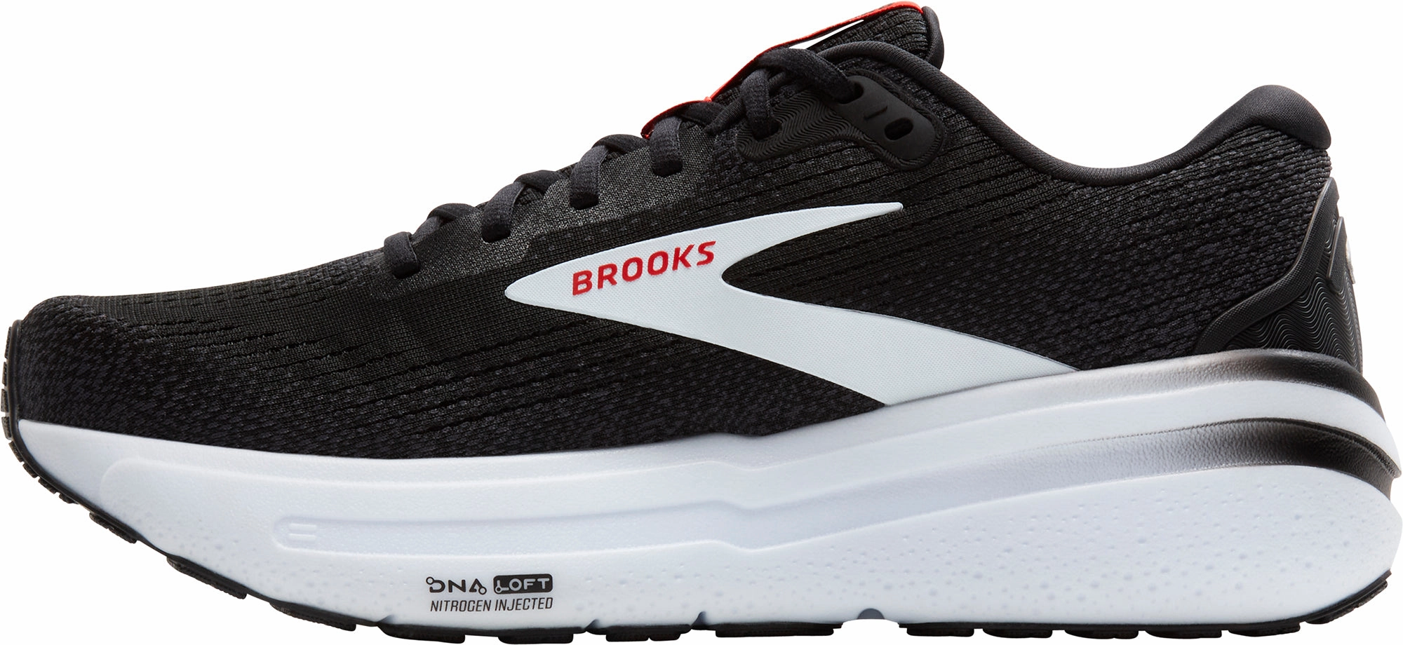 Brooks Ghost Max 2 Mens Running Shoes - Black Puncture - resistant running with headphones