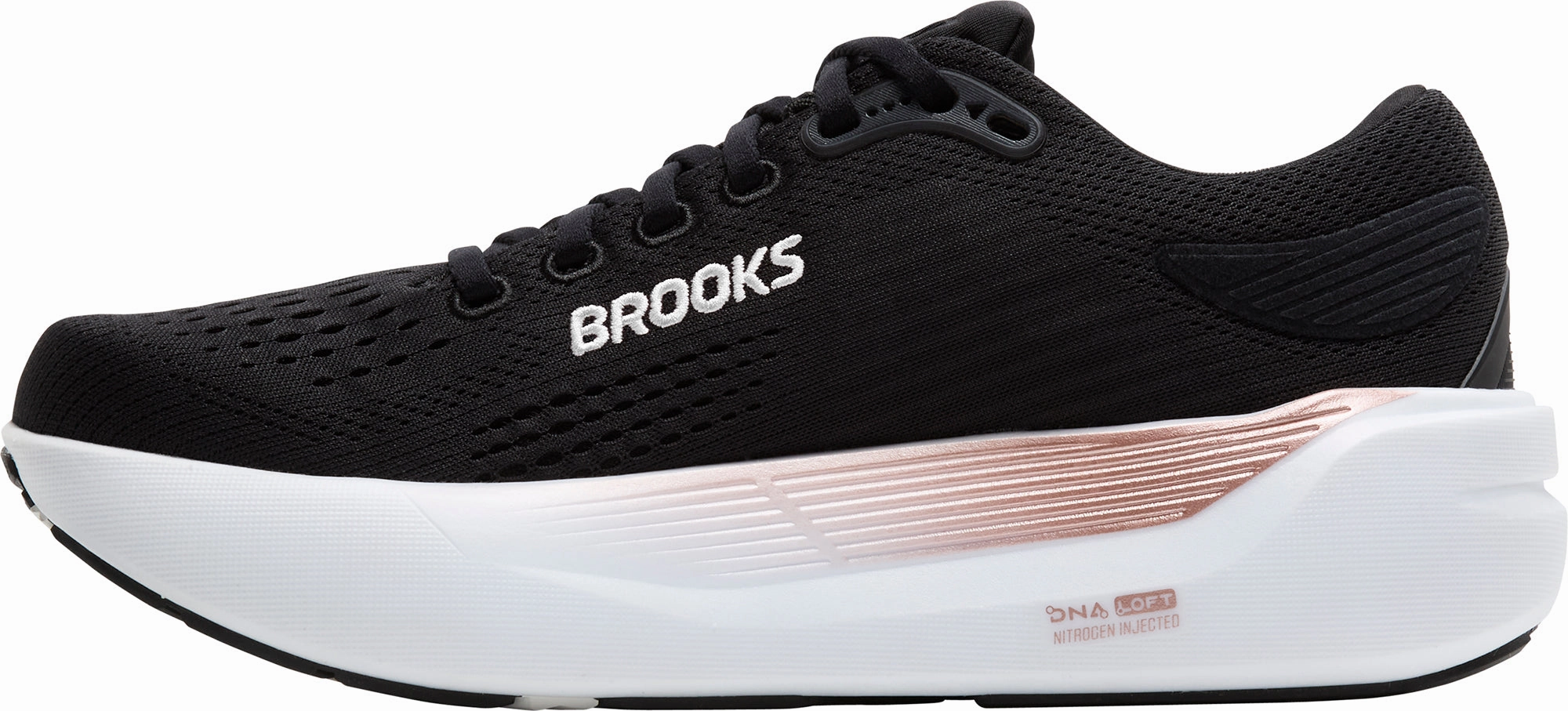 Brooks Ghost Max 3 WIDE FIT Womens Running Shoes - Black waterproof - feature shoes